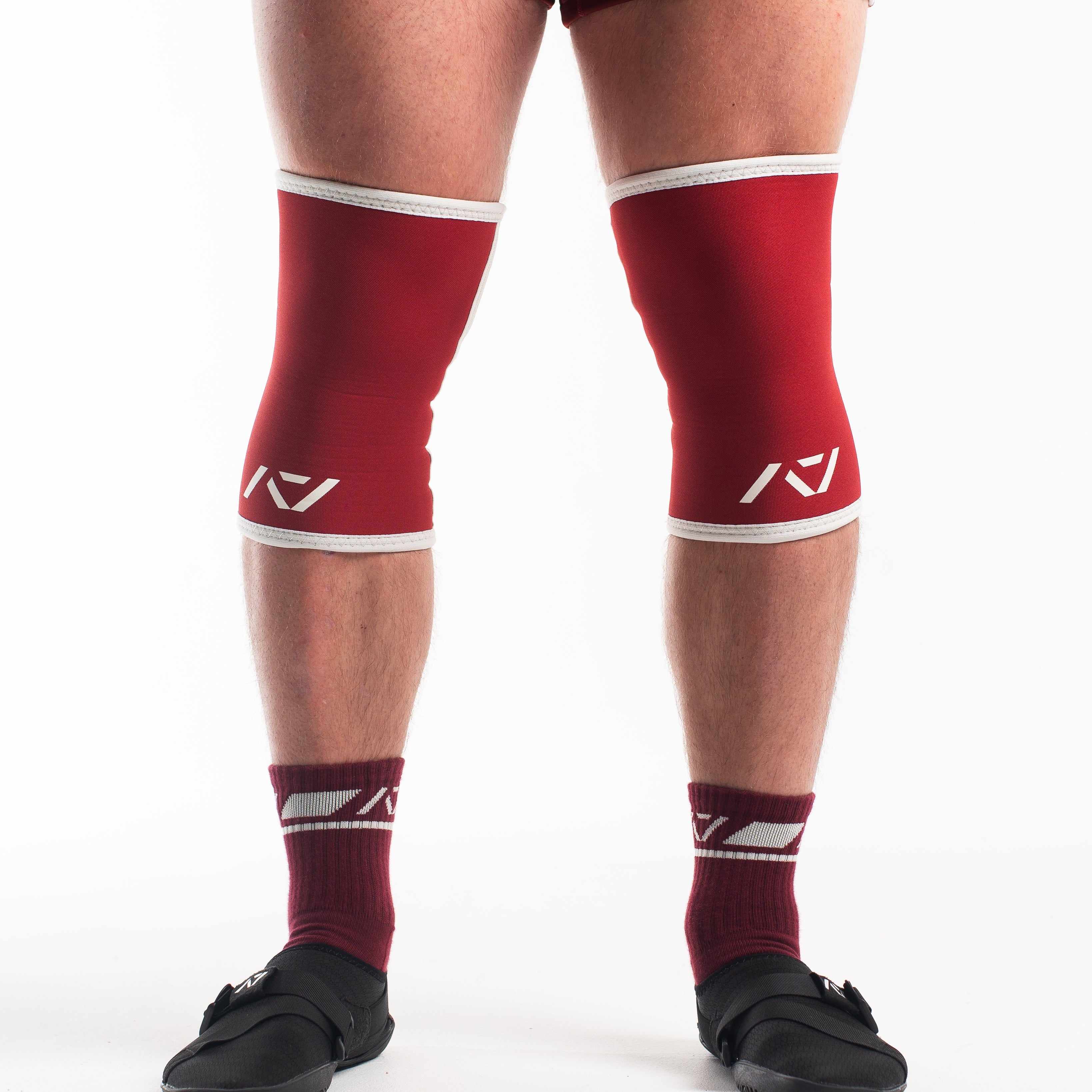 A7 IPF Approved Hourglass Knee Sleeves feature an hourglass-shaped centre taper fit to help provide knee compression while maintaining proper tightness around the calf and quad, offered in three stiffnesses (Flexi, Stiff and Rigor Mortis). Shop the full A7 Powerlifting IPF Approved Equipment collection. The IPF Approved Kit includes Powerlifting Singlet, A7 Meet Shirt, A7 Zebra Wrist Wraps and A7 Deadlift Socks. All A7 Powerlifting Equipment shipping to UK, Norway, Switzerland and Iceland.