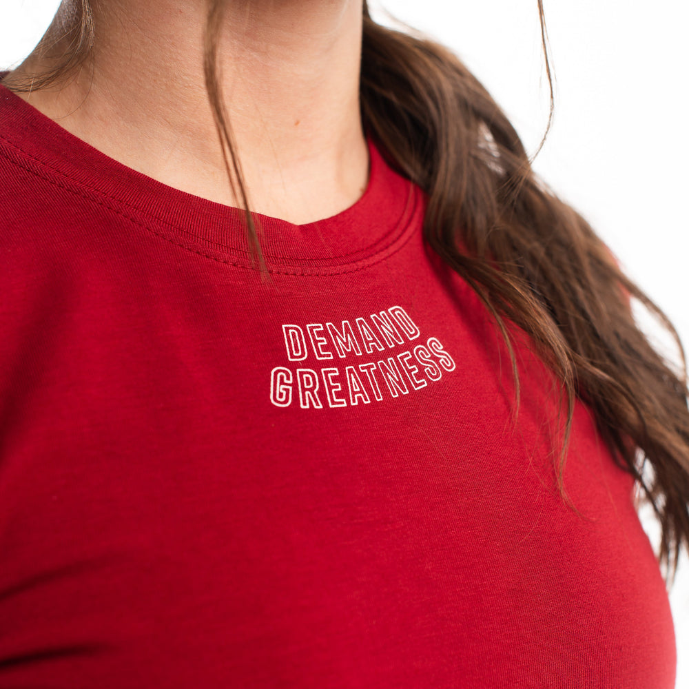 
                      
                        DG23 Ivory Rose is our new meet shirt design highlighting Demand Greatness with a double outline font to showcase your impact on the platform. The DG23 Meet Shirt is IPF Approved. Shop the full A7 Powerlifting IPF Approved Equipment collection. The IPF Approved Kit includes Powerlifting Singlet, A7 Meet Shirt, A7 Zebra Wrist Wraps, A7 Deadlift Socks, Hourglass Knee Sleeves (Stiff Knee Sleeves and Rigor Mortis Knee Sleeves). All A7 Powerlifting Equipment shipping to UK, Norway, Switzerland and Iceland. 
                      
                    