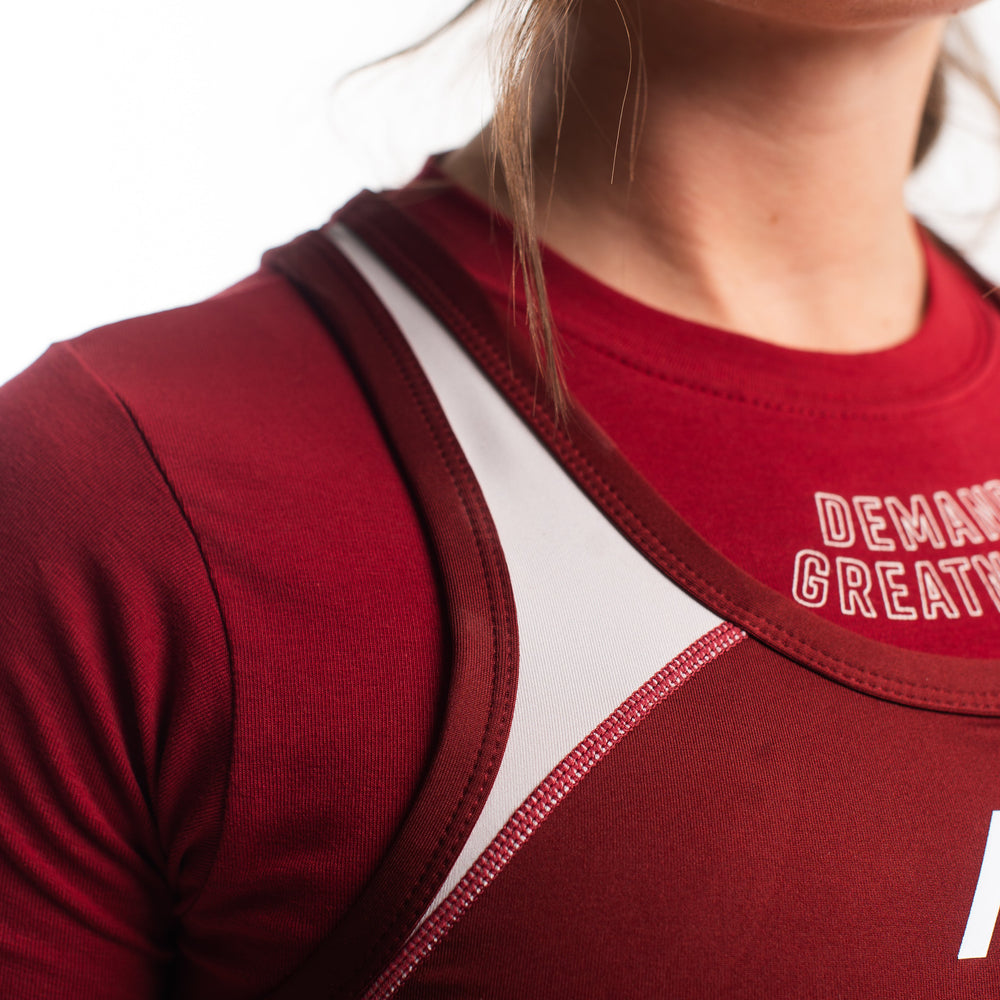 
                      
                        A7 IPF Approved Ivory Rose Luno singlet features extra lat mobility, side panel stitching to guide the squat depth level and curved panel design for a slimming look. The Women's cut singlet features a tapered waist and additional quad room. The IPF Approved Kit includes Luno Powerlifting Singlet, A7 Meet Shirt, A7 Zebra Wrist Wraps, A7 Deadlift Socks, Hourglass Knee Sleeves (Stiff Knee Sleeves and Rigor Mortis Knee Sleeves). All A7 Powerlifting Equipment shipping to UK, Norway, Switzerland and Iceland.
                      
                    