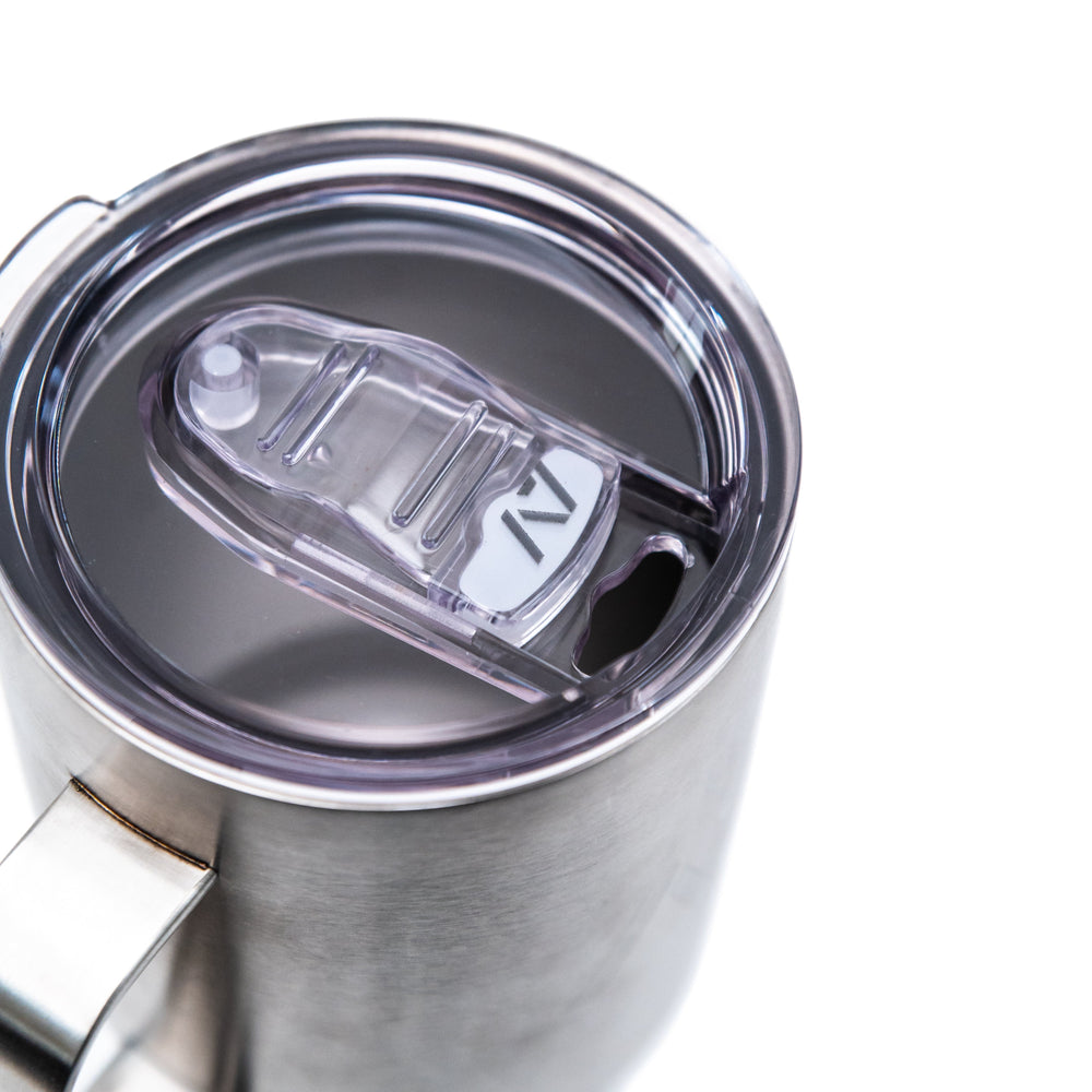 
                      
                        Whether you choose hot or cold beverages our double-wall insulated seamless stainless steel coffee mug is designed to keep your beverages at temperature for longer periods and includes a sliding lid to keep your beverage contained until you are ready for your next sip
                      
                    