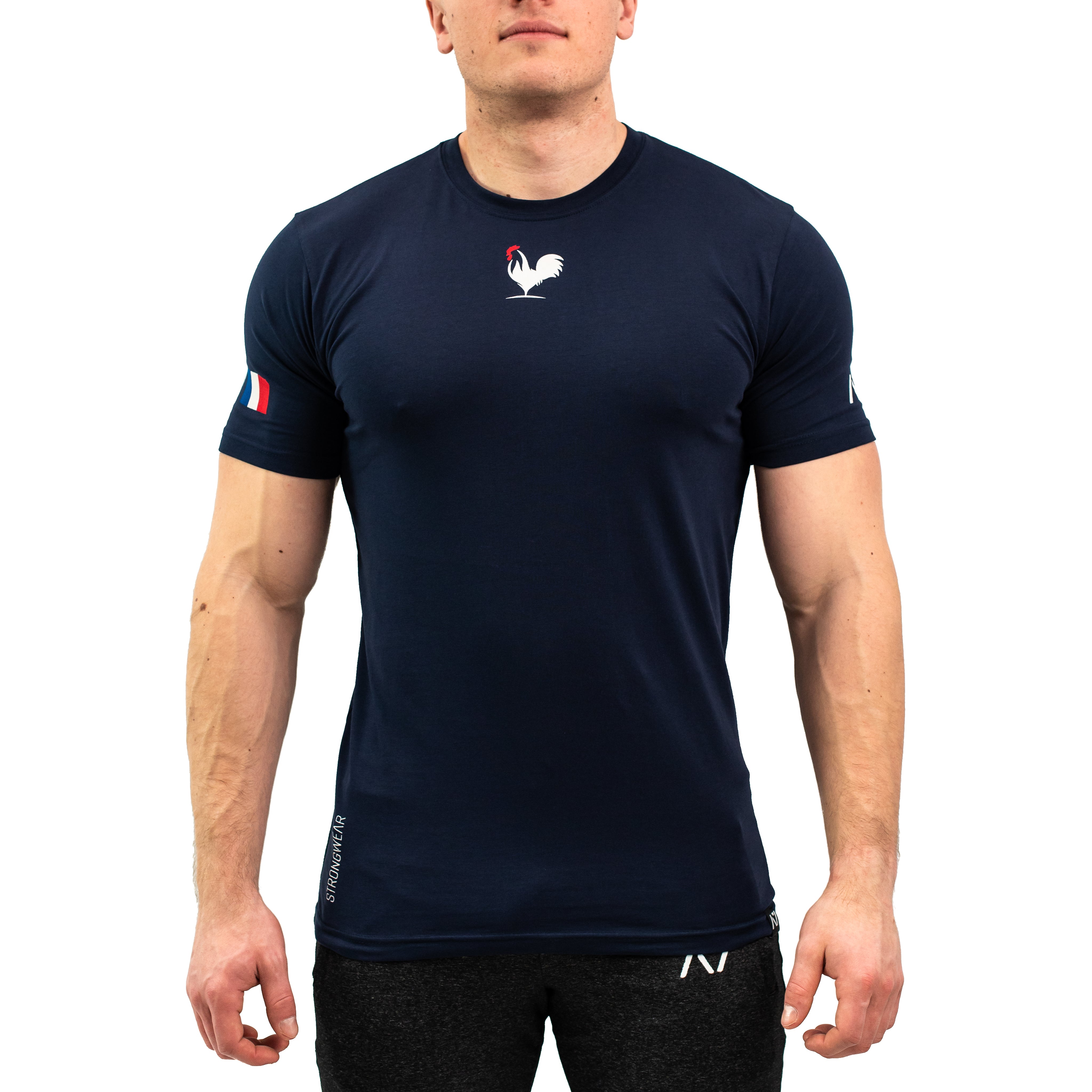 The A7 France Meet Shirt honours the pride and power of one of the strongest countries in Europe and one that you can bring to the platform for comp day or just in training! The A7 France Meet Shirt is an essential in any IPF approved kit. This A7 France Meet Shirt is approved for use in the IPF, EPF and most major federations. 