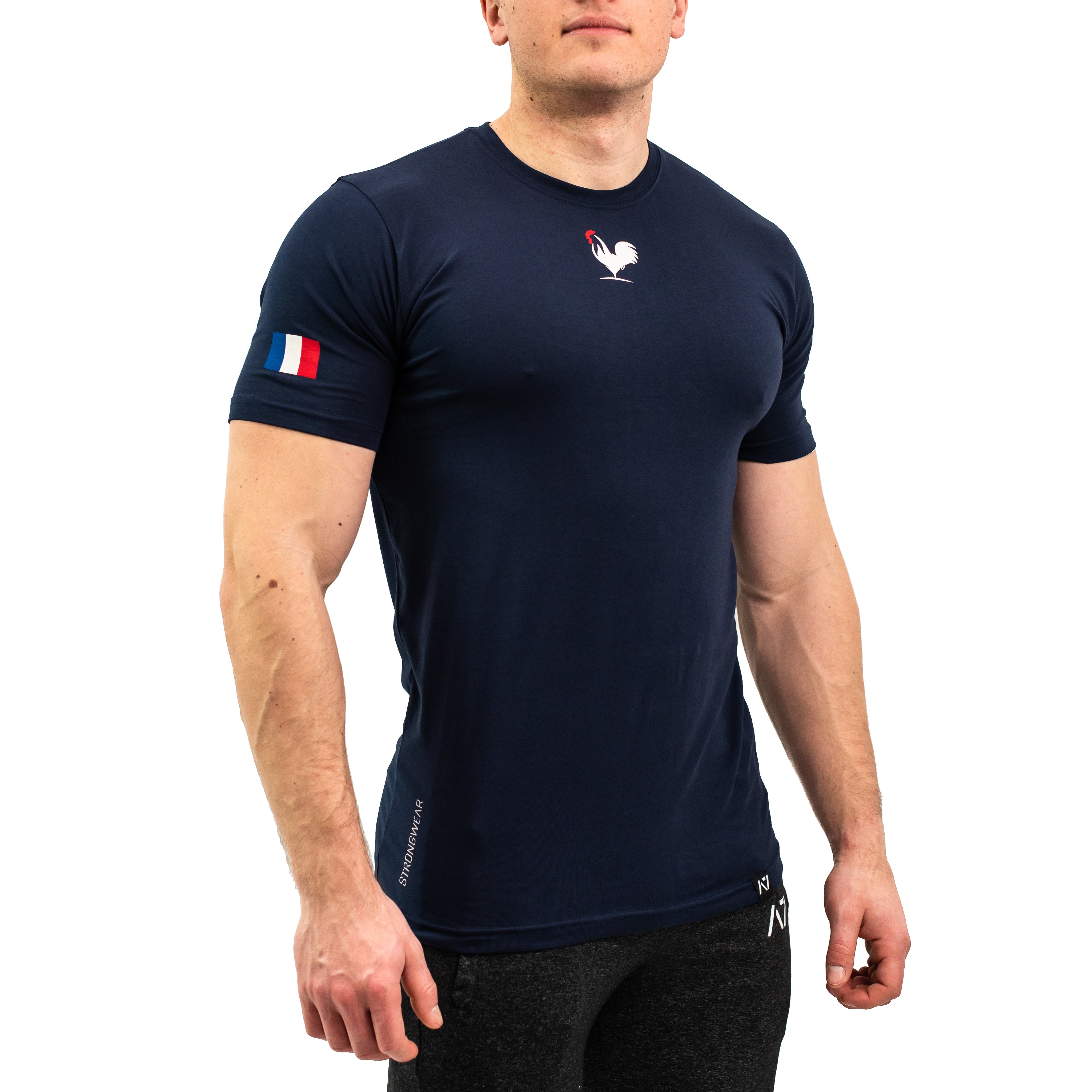 The A7 France Meet Shirt honours the pride and power of one of the strongest countries in Europe and one that you can bring to the platform for comp day or just in training! The A7 France Meet Shirt is an essential in any IPF approved kit. This A7 France Meet Shirt is approved for use in the IPF, EPF and most major federations. 