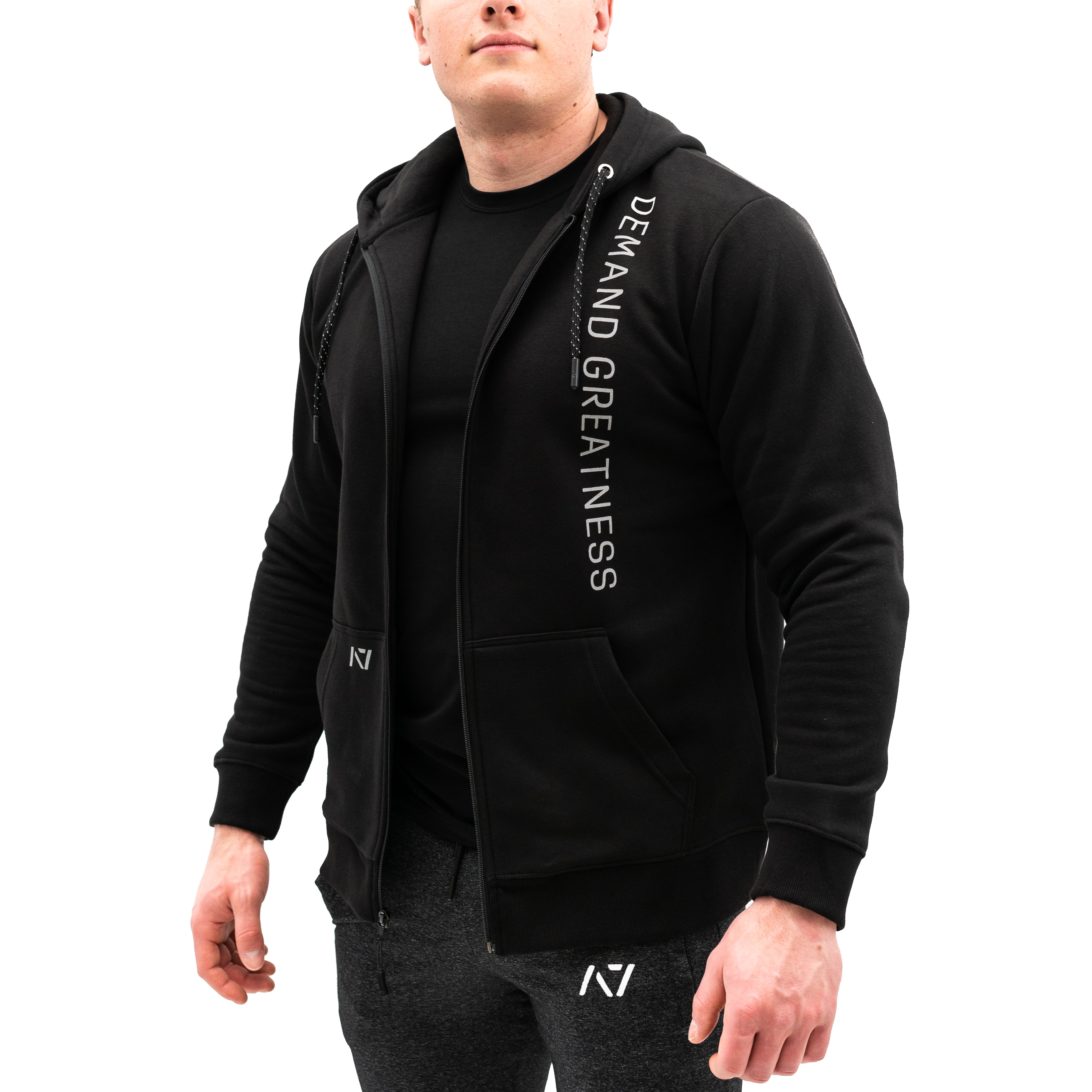 Go Far is a zip up hoodie great for casual wear or lifting in the gym. Purchase Go Far zip up hoodie in UK and Europe from A7 UK. A7 have the best Bar Grip Tshirts, shipping to UK and Europe from A7 UK. Go Far is our newest design on our zip up hoodie. Demand Greatness on the front with an eagle on the back, in a chromium colourway! A7UK supplies the best Powerlifting apparel for all your workouts. Available in UK and Europe including France, Italy, Germany, the Netherlands, Sweden and Poland.