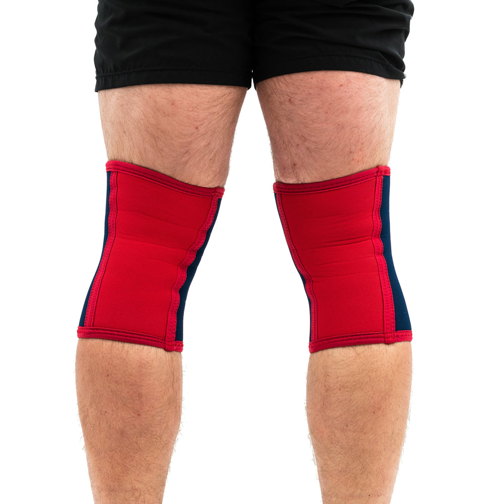 
                      
                        The IPF Approved A7 RWB Stiff knee sleeves are structured with a downward cut panel on the back of the quad and calf to ensure these have the ultimate compression at the knee joint. The A7 CONE RWB Stiff Knee Sleeves are IPF approved and are allowed in all IPF competitions and affiliate federations like the European Powerlifting Federation and all federations across Europe. A7 RWB Stiff Sleeves knee sleeves are IPF Approved Kit. A7 UK shipping to UK and Europe.
                      
                    