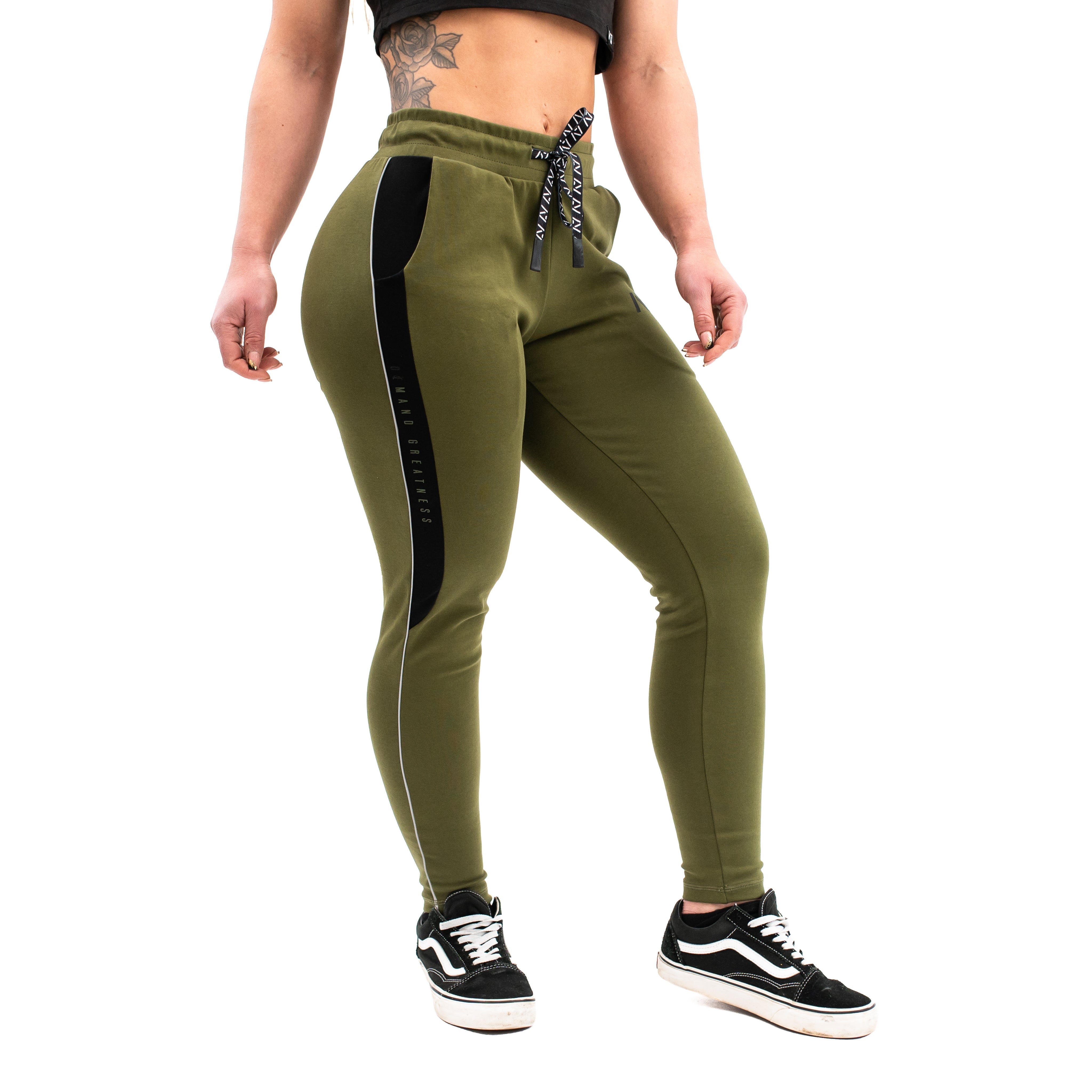 Our Moxie Joggers are made with premium cotton spandex fabric to keep you comfy throughout the day whether you are training or going out! Our Moxie Joggers contour to your body and feature a reflective stripe on both side, deep un-zippered pockets and stealth matte logos. Now in our new military colourway. You can purchase Military Moxie joggers from A7 UK or A7 Europe. A7 UK shipping to UK, Ireland, France, Italy, Germany, the Netherlands, Sweden and Poland.