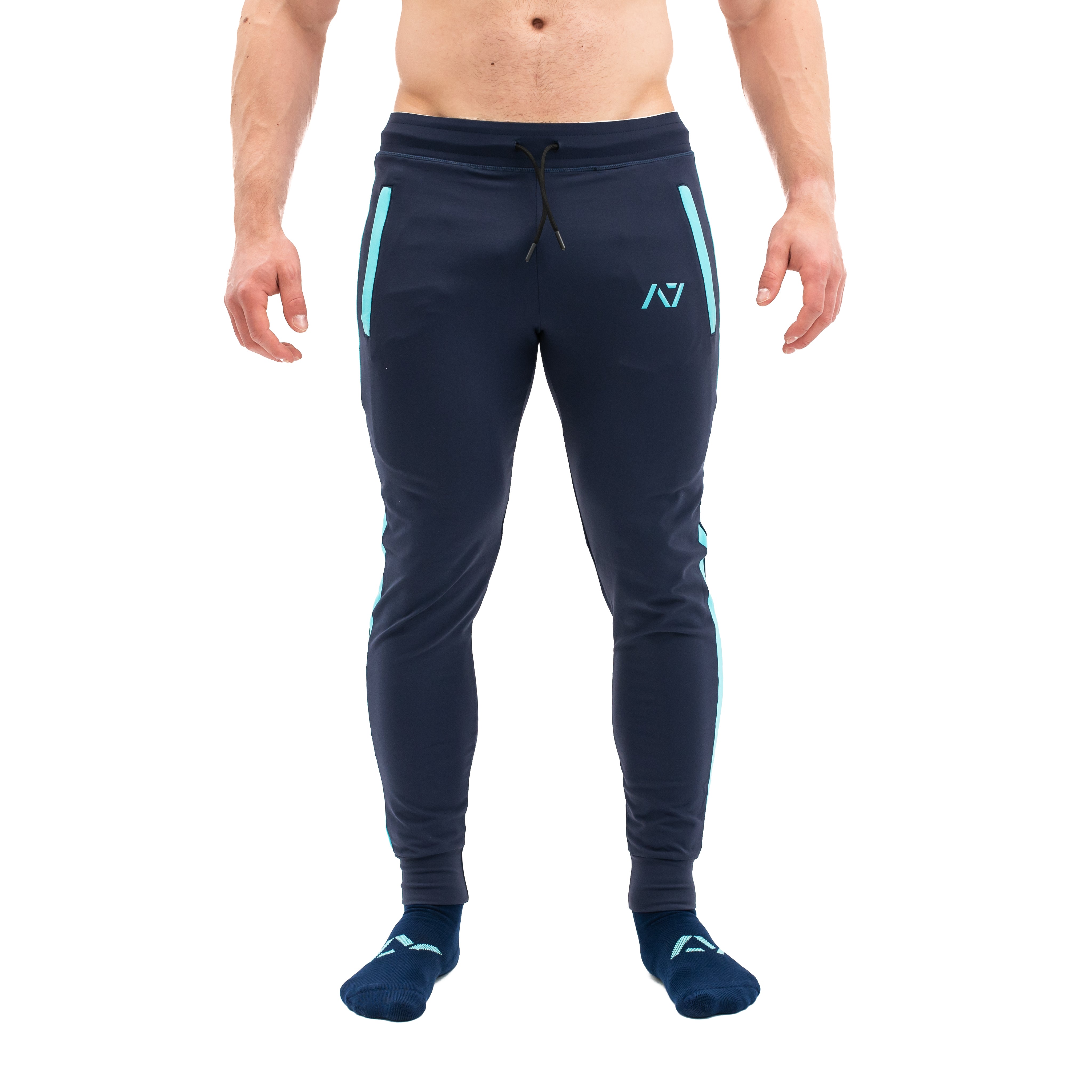 Iced Defy joggers are just as comfortable in the gym as they are going out. These are made with premium moisture-wicking 4-way-stretch material for greater range of motion. These are a great fit for both men and women and offer deep zippered pockets and tapered leg design. . Purchase Iced Defy Joggers from A7 UK shipping to UK or A7 Europe shipping to EU. 