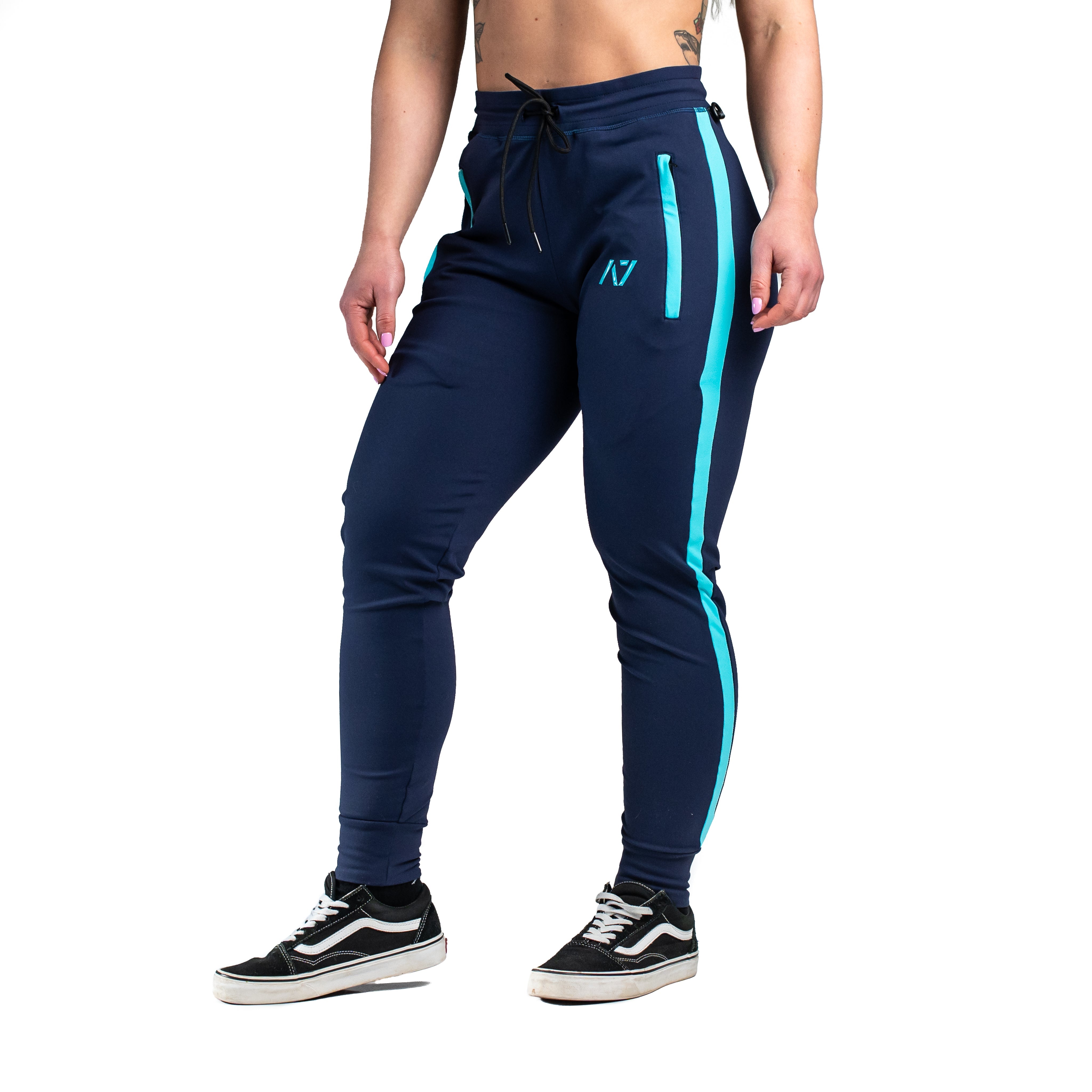 Iced Defy joggers are just as comfortable in the gym as they are going out. These are made with premium moisture-wicking 4-way-stretch material for greater range of motion. These are a great fit for both men and women and offer deep zippered pockets and tapered leg design. . Purchase Iced Defy Joggers from A7 UK shipping to UK or A7 Europe shipping to EU. 