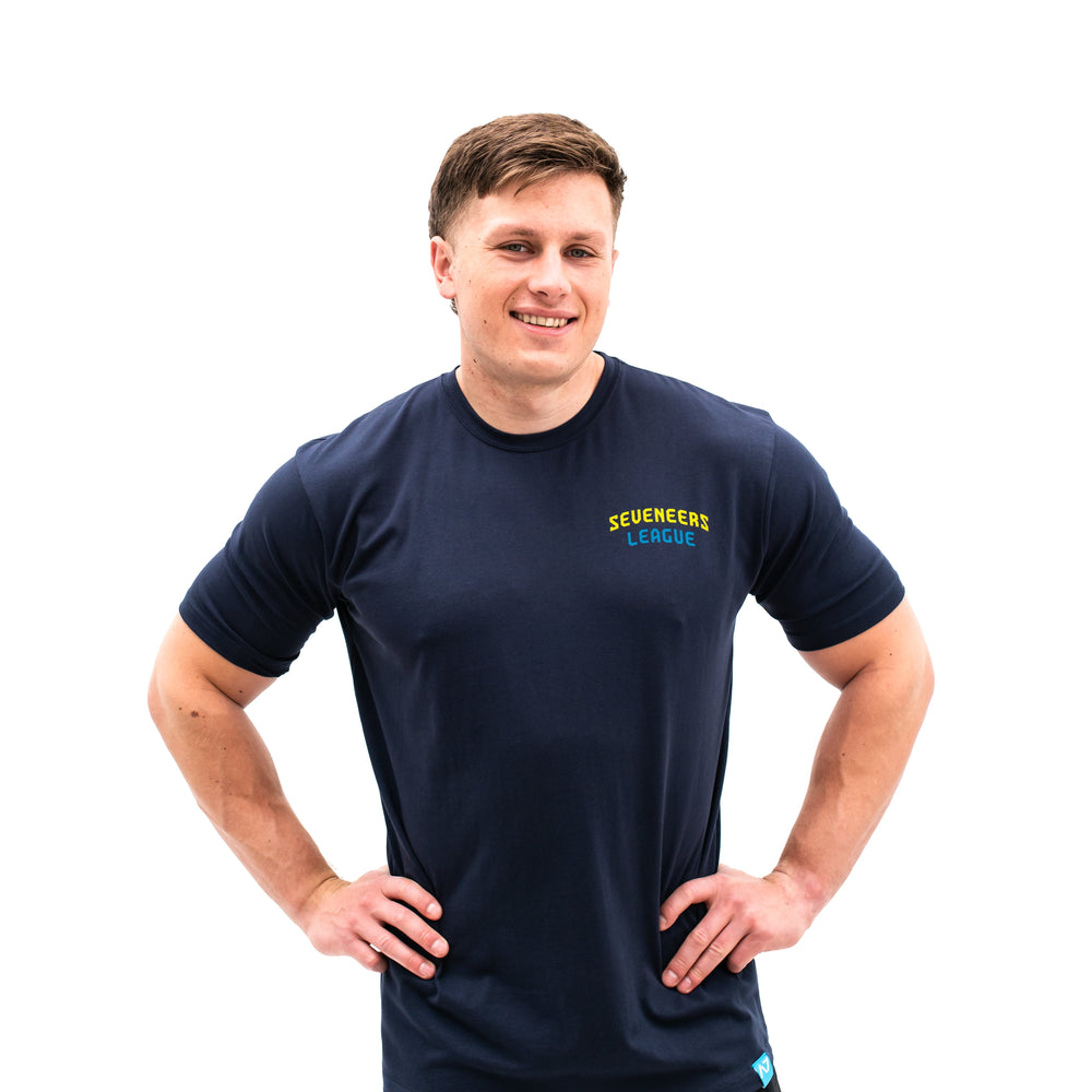 
                      
                        The Seveneers League - we demand greatness from life and never stop progressing towards out goals! An A7 shirt without the Bar Grip, but still a poppy, colourful design to wear for workouts or casual wear. Non bar grip shirts from A7 are a great gift for powerlifters or for travel to a meet or competition. Seveneers Bar Grip available from A7 UK to ship to UK.
                      
                    