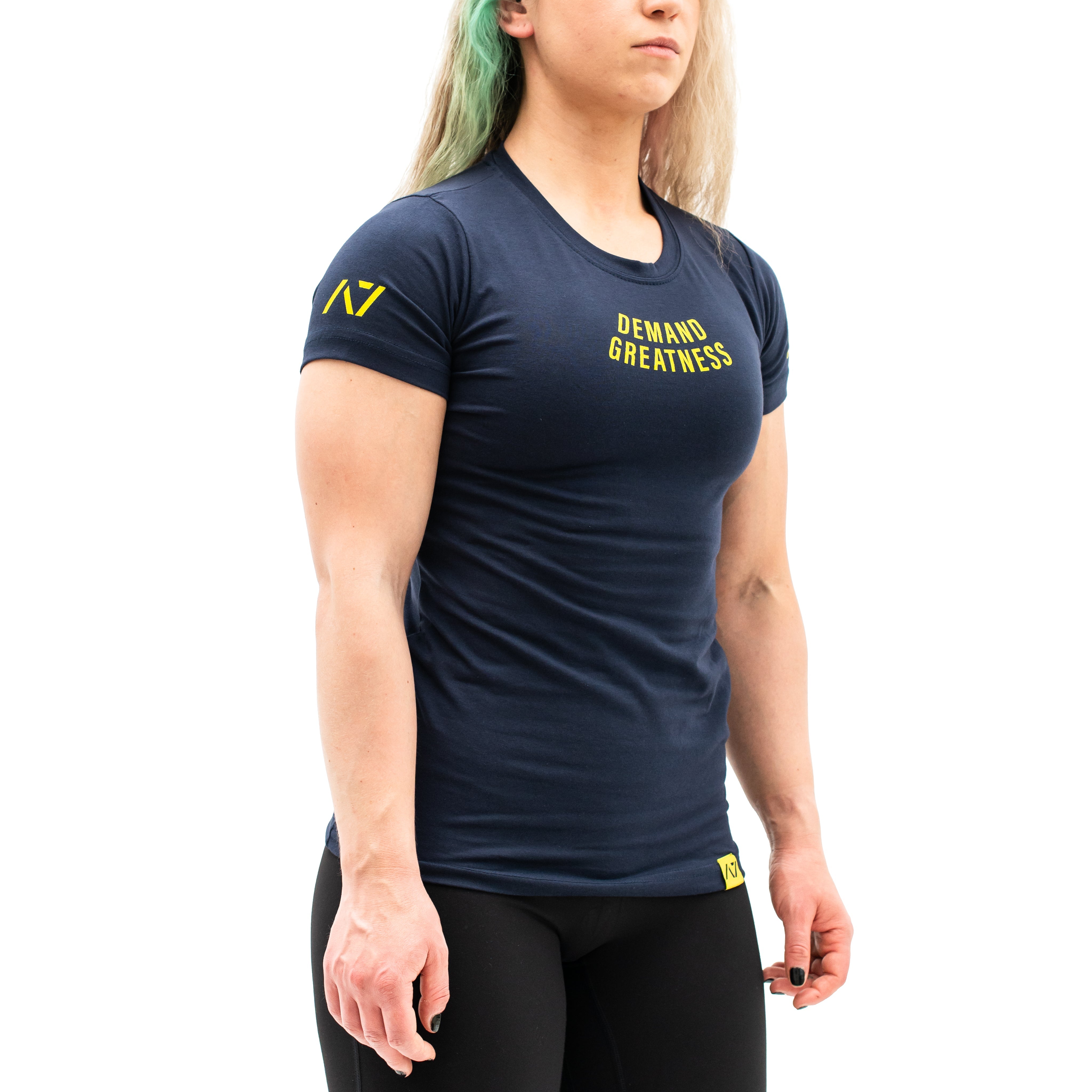 Standout from the crowd in our Electric Lemonade Demand Greatness Meet Shirt and let your energy show on the platform, in your training or while out and about. Our Meet tees offer a level of comfort like no other through their unique blend of materials and stretch in the places you desire for a comfortable fit that keeps your mind on your performance. A great addition to your IPF Approved Kit.