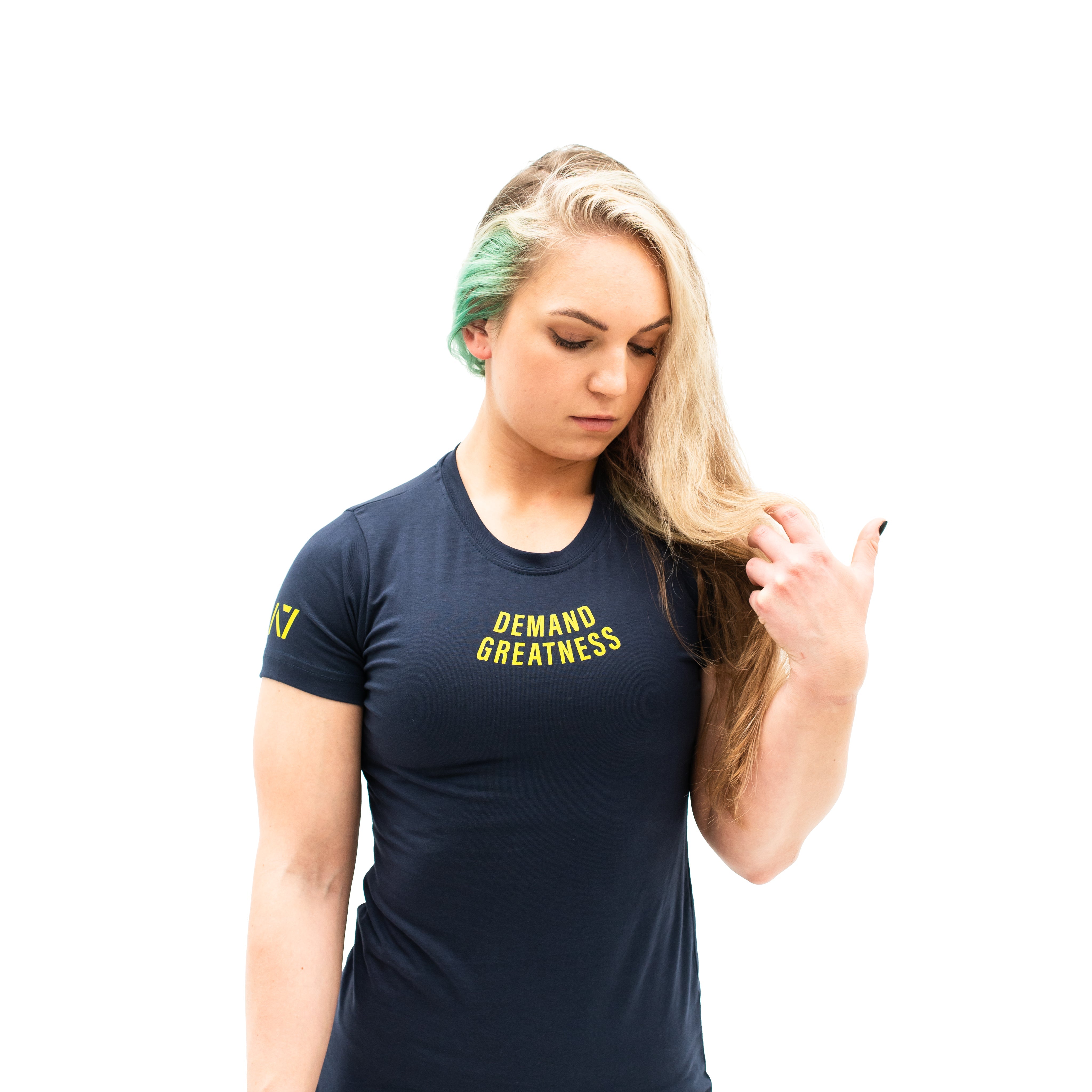 Standout from the crowd in our Electric Lemonade Demand Greatness Meet Shirt and let your energy show on the platform, in your training or while out and about. Our Meet tees offer a level of comfort like no other through their unique blend of materials and stretch in the places you desire for a comfortable fit that keeps your mind on your performance. A great addition to your IPF Approved Kit.