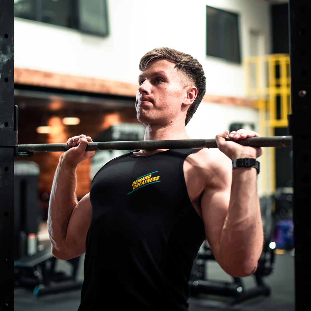 
                      
                        Geo Weave Non Bar Grip Tank T-Shirt is perfect for in and out of the gym. Purchase Geo Weave Non Bar Grip tshirt UK from A7 UK. Purchase Geo Weave Shirt Europe from A7 UK. Best gymwear shipping to UK and Europe from A7 UK. Geo Weave is our newest Non Bar Grip Design. The best Powerlifting apparel for all your workouts. Available in UK and Europe including France, Italy, Germany, Sweden and Poland.
                      
                    