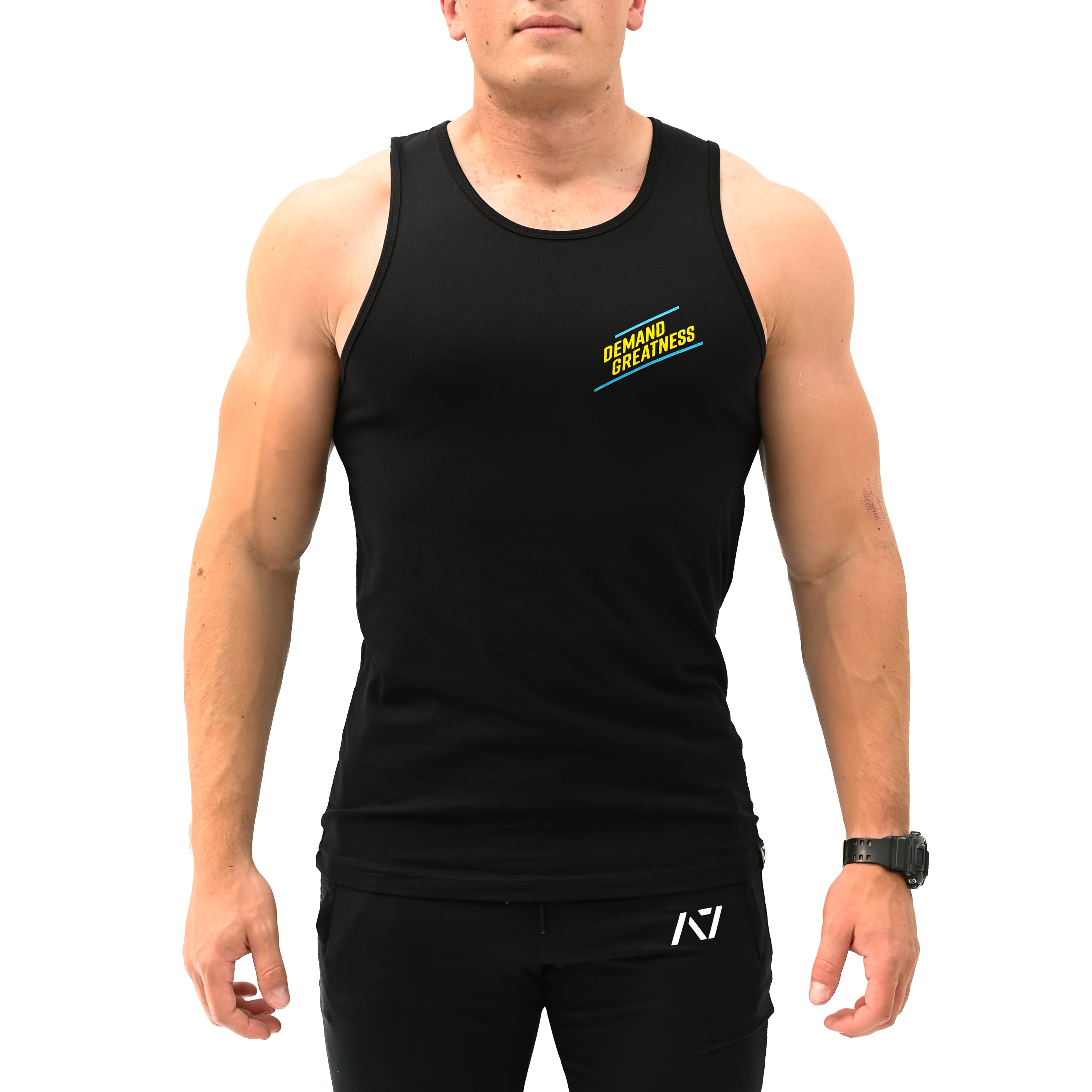 Geo Weave Non Bar Grip Tank T-Shirt is perfect for in and out of the gym. Purchase Geo Weave Non Bar Grip tshirt UK from A7 UK. Purchase Geo Weave Shirt Europe from A7 UK. Best gymwear shipping to UK and Europe from A7 UK. Geo Weave is our newest Non Bar Grip Design. The best Powerlifting apparel for all your workouts. Available in UK and Europe including France, Italy, Germany, Sweden and Poland.