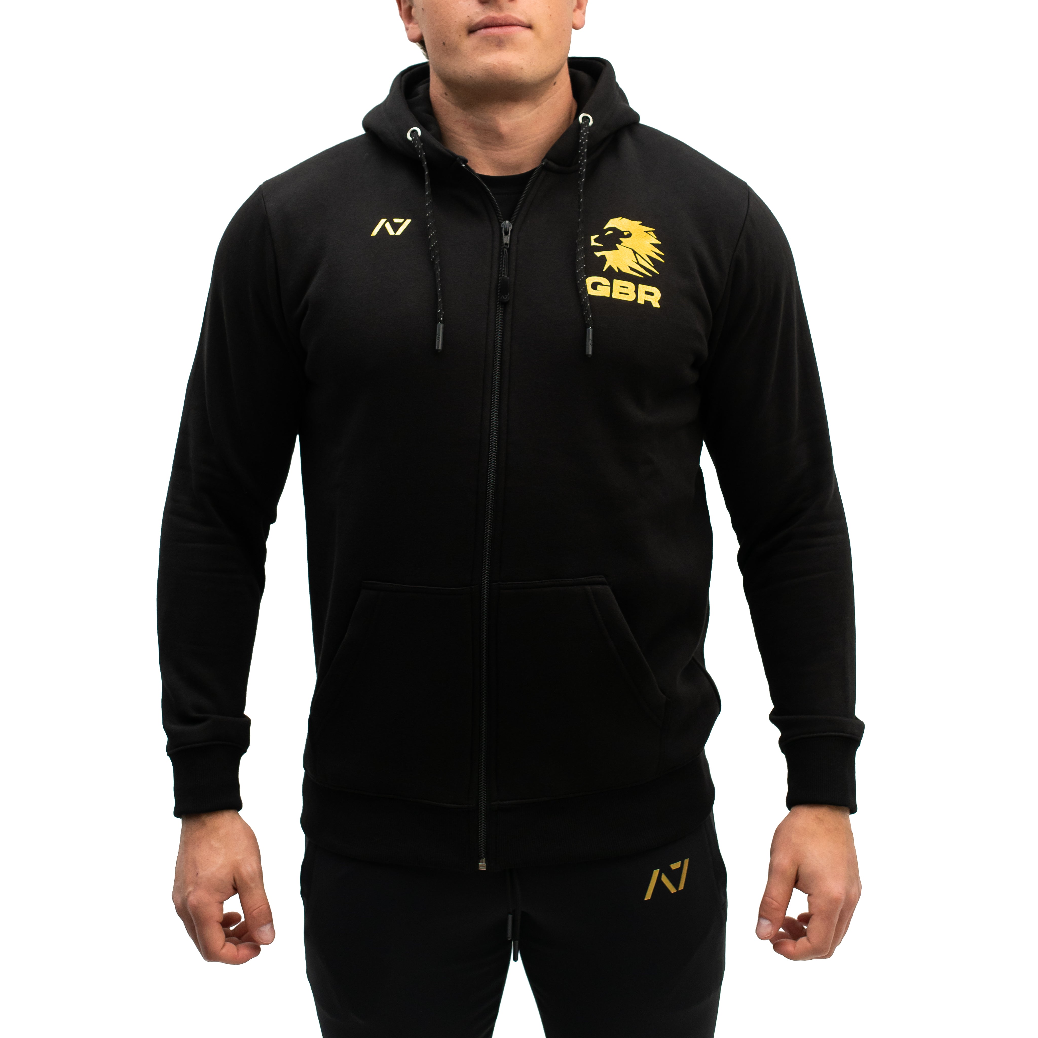 Purchase GB Gold Britannia zip up hoodie in UK and Europe from A7 UK. A7 have the best Bar Grip Tshirts, shipping to UK and Europe from A7 UK. Go Far is our newest design on our zip up hoodie. Demand Greatness on the front with an eagle on the back, in a chromium colourway! A7UK supplies the best Powerlifting apparel for all your workouts. Available in UK and Europe including France, Italy, Germany, the Netherlands, Sweden and Poland.