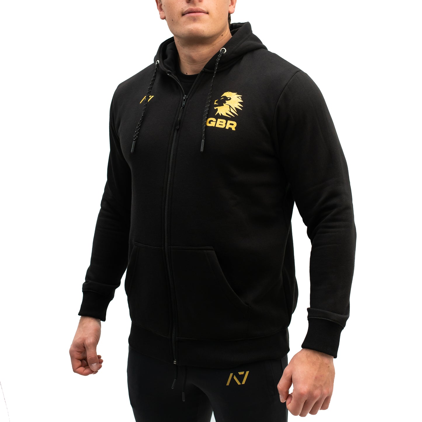 Purchase GB Gold Britannia zip up hoodie in UK and Europe from A7 UK. A7 have the best Bar Grip Tshirts, shipping to UK and Europe from A7 UK. Go Far is our newest design on our zip up hoodie. Demand Greatness on the front with an eagle on the back, in a chromium colourway! A7UK supplies the best Powerlifting apparel for all your workouts. Available in UK and Europe including France, Italy, Germany, the Netherlands, Sweden and Poland.