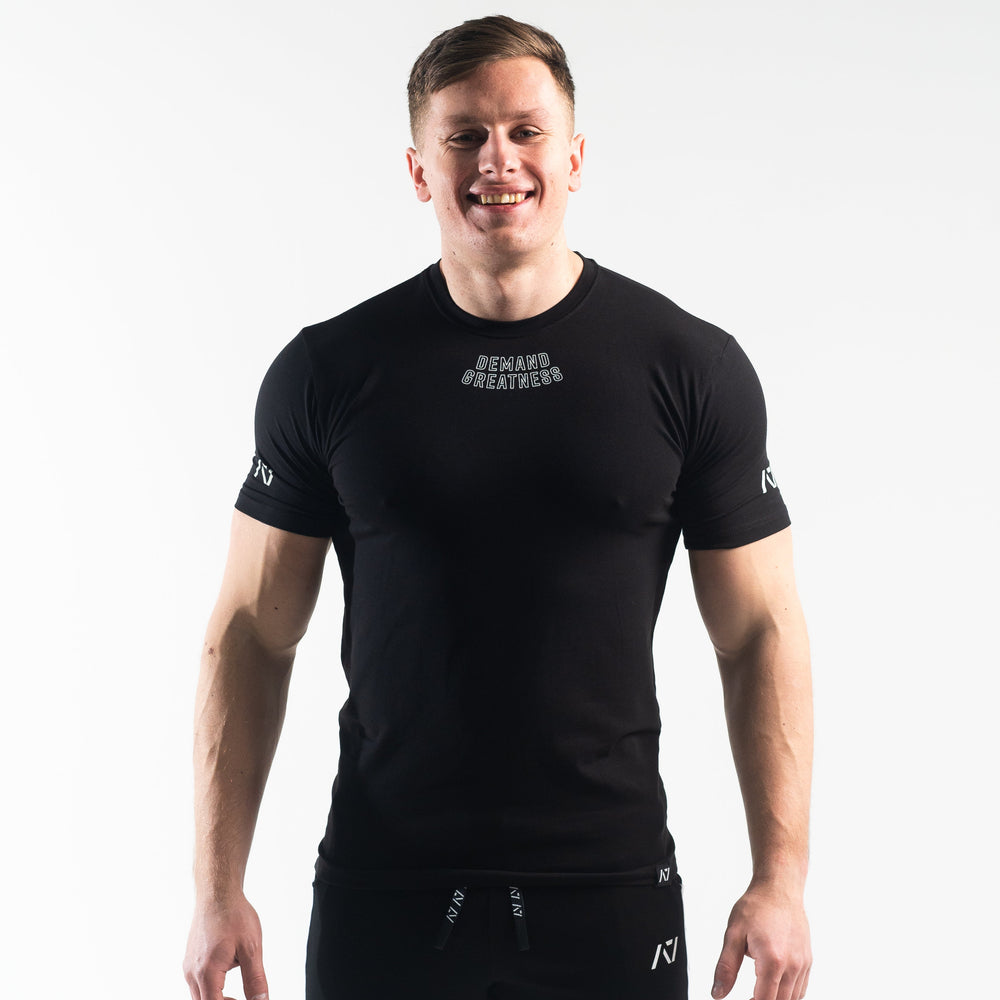 
                      
                        DG23 Domino is our new meet shirt design highlighting Demand Greatness with a double outline font to showcase your impact on the platform. The DG23 Meet Shirt is IPF Approved. Shop the full A7 Powerlifting IPF Approved Equipment collection. The IPF Approved Kit includes Powerlifting Singlet, A7 Meet Shirt, A7 Zebra Wrist Wraps, A7 Deadlift Socks, Hourglass Knee Sleeves (Stiff Knee Sleeves and Rigor Mortis Knee Sleeves). All A7 Powerlifting Equipment shipping to UK, Norway, Switzerland and Iceland.
                      
                    
