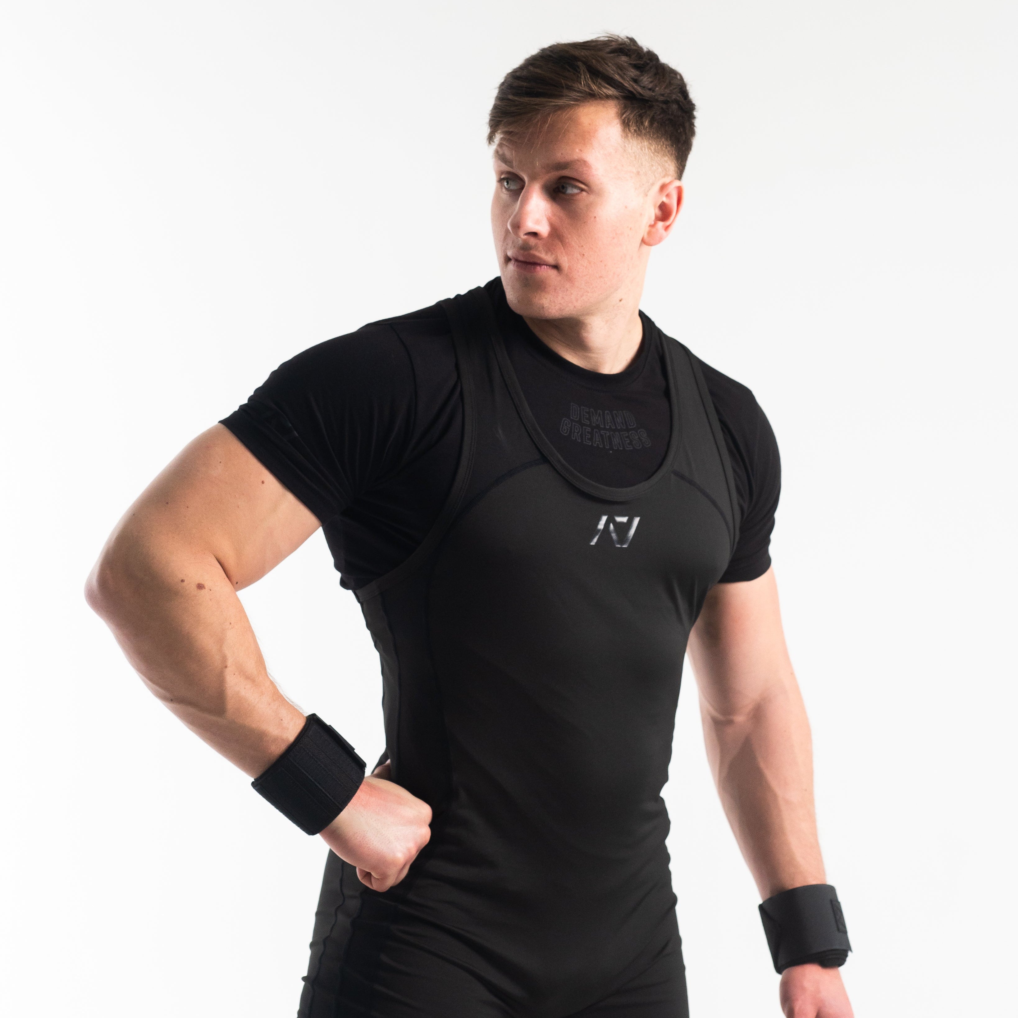 A7 IPF Approved Stealth Luno singlet features extra lat mobility, side panel stitching to guide the squat depth level and curved panel design for a slimming look. The Women's cut singlet features a tapered waist and additional quad room. The IPF Approved Kit includes Luno Powerlifting Singlet, A7 Meet Shirt, A7 Zebra Wrist Wraps, A7 Deadlift Socks, Hourglass Knee Sleeves (Stiff Knee Sleeves and Rigor Mortis Knee Sleeves). All A7 Powerlifting Equipment shipping to UK, Norway, Switzerland and Iceland.