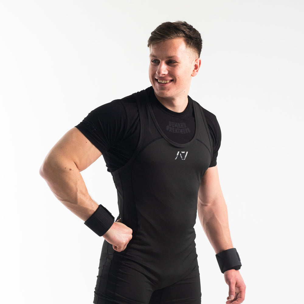 
                      
                        A7 IPF Approved Stealth Luno singlet features extra lat mobility, side panel stitching to guide the squat depth level and curved panel design for a slimming look. The Women's cut singlet features a tapered waist and additional quad room. The IPF Approved Kit includes Luno Powerlifting Singlet, A7 Meet Shirt, A7 Zebra Wrist Wraps, A7 Deadlift Socks, Hourglass Knee Sleeves (Stiff Knee Sleeves and Rigor Mortis Knee Sleeves). All A7 Powerlifting Equipment shipping to UK, Norway, Switzerland and Iceland.
                      
                    