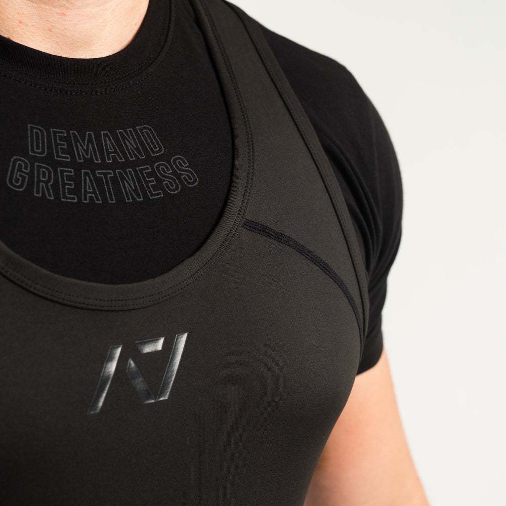 
                      
                        A7 IPF Approved Stealth Luno singlet features extra lat mobility, side panel stitching to guide the squat depth level and curved panel design for a slimming look. The Women's cut singlet features a tapered waist and additional quad room. The IPF Approved Kit includes Luno Powerlifting Singlet, A7 Meet Shirt, A7 Zebra Wrist Wraps, A7 Deadlift Socks, Hourglass Knee Sleeves (Stiff Knee Sleeves and Rigor Mortis Knee Sleeves). All A7 Powerlifting Equipment shipping to UK, Norway, Switzerland and Iceland.
                      
                    