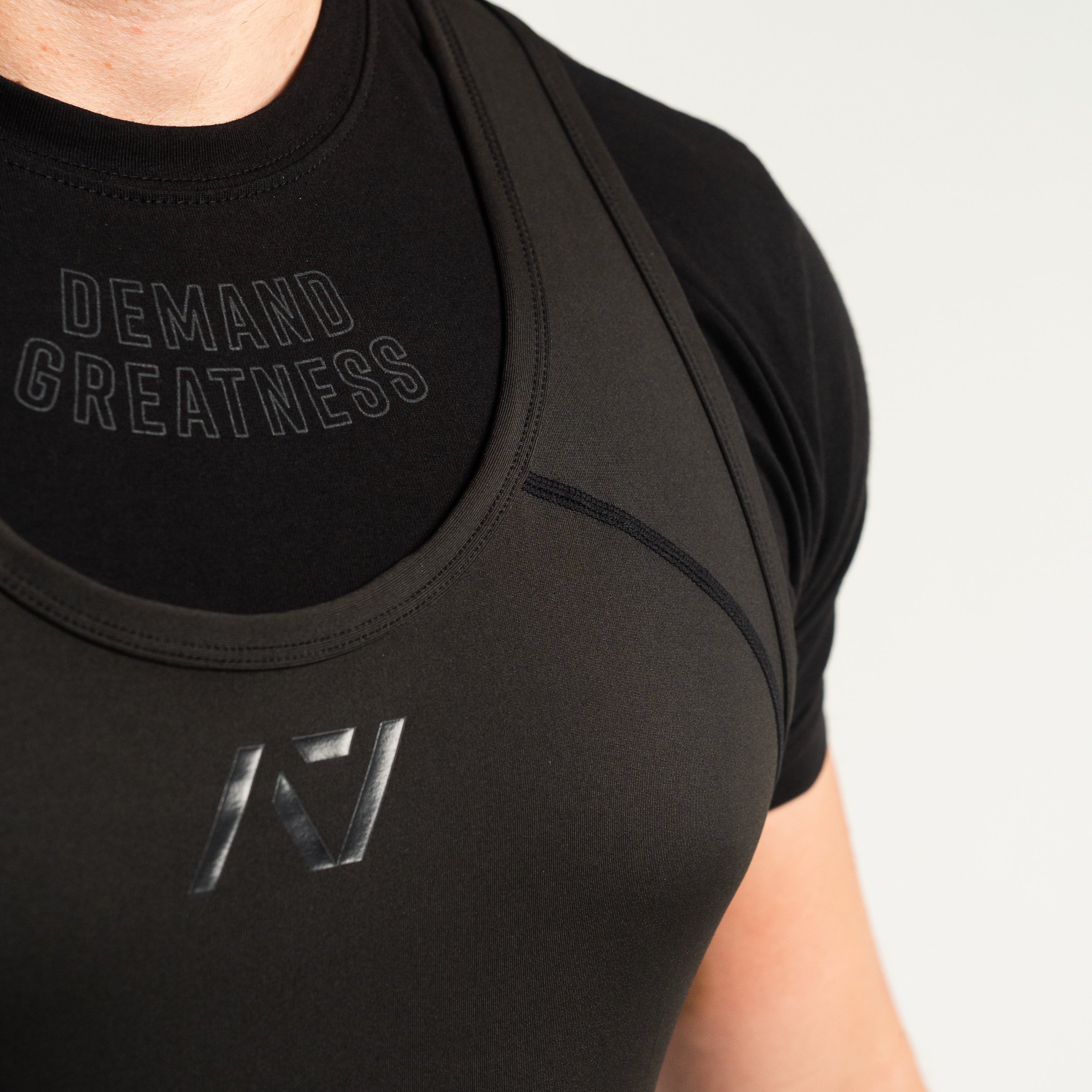 A7 IPF Approved Stealth Luno singlet features extra lat mobility, side panel stitching to guide the squat depth level and curved panel design for a slimming look. The Women's cut singlet features a tapered waist and additional quad room. The IPF Approved Kit includes Luno Powerlifting Singlet, A7 Meet Shirt, A7 Zebra Wrist Wraps, A7 Deadlift Socks, Hourglass Knee Sleeves (Stiff Knee Sleeves and Rigor Mortis Knee Sleeves). All A7 Powerlifting Equipment shipping to UK, Norway, Switzerland and Iceland.