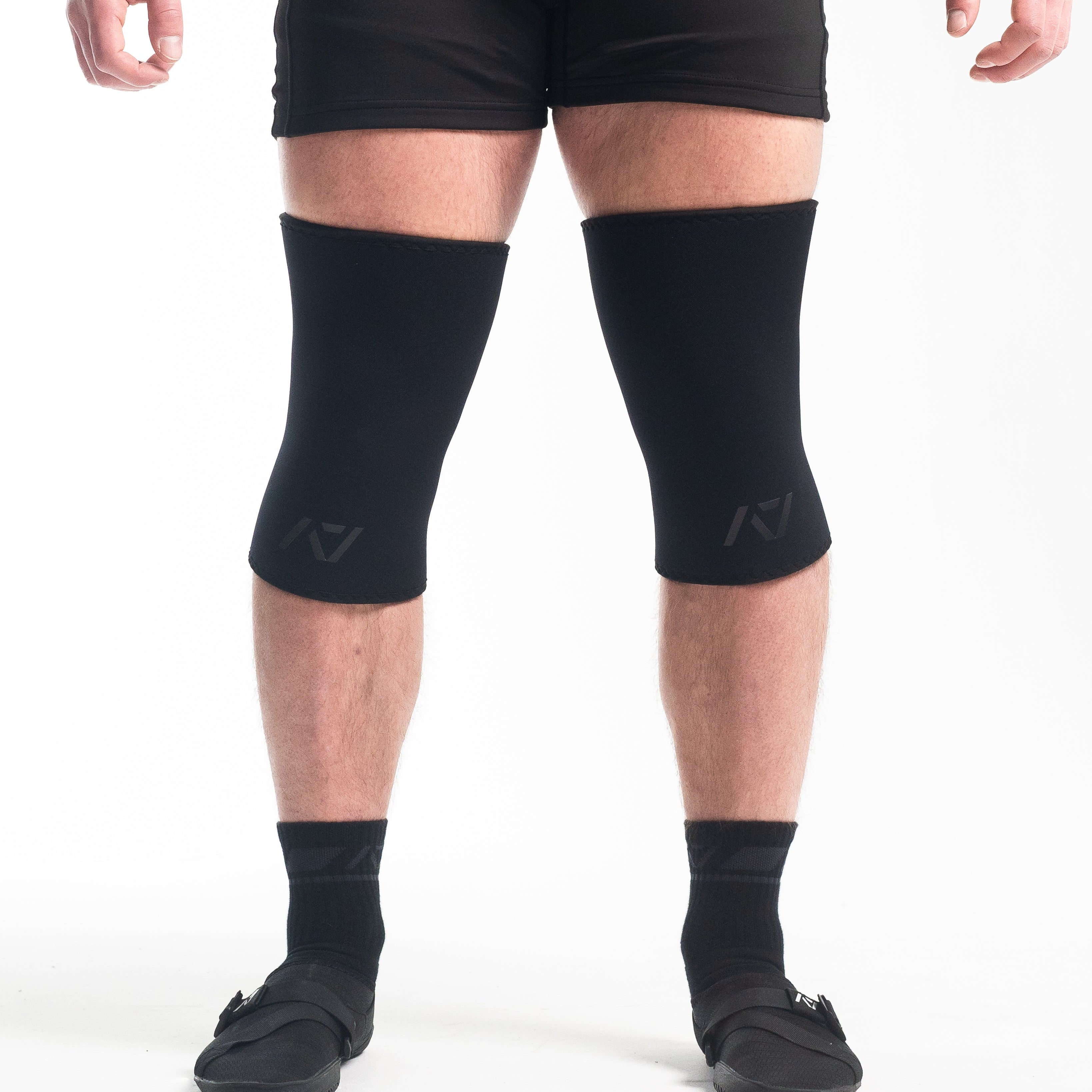 A7 IPF Approved Hourglass Knee Sleeves feature an hourglass-shaped centre taper fit to help provide knee compression while maintaining proper tightness around the calf and quad, offered in three stiffnesses (Flexi, Stiff and Rigor Mortis). Shop the full A7 Powerlifting IPF Approved Equipment collection. The IPF Approved Kit includes Powerlifting Singlet, A7 Meet Shirt, A7 Zebra Wrist Wraps and A7 Deadlift Socks. All A7 Powerlifting Equipment shipping to UK, Norway, Switzerland and Iceland.