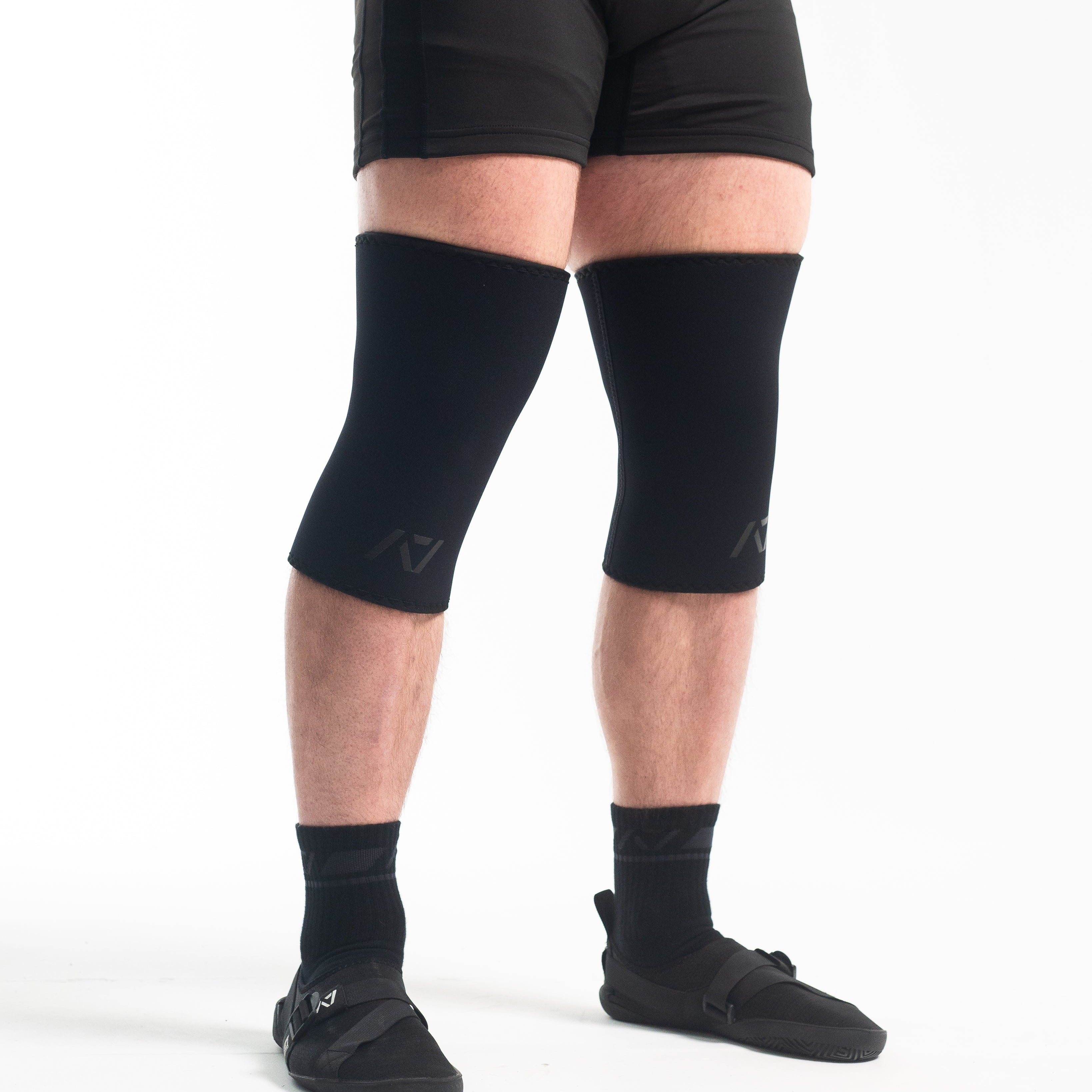 A7 IPF Approved Hourglass Knee Sleeves feature an hourglass-shaped centre taper fit to help provide knee compression while maintaining proper tightness around the calf and quad, offered in three stiffnesses (Flexi, Stiff and Rigor Mortis). Shop the full A7 Powerlifting IPF Approved Equipment collection. The IPF Approved Kit includes Powerlifting Singlet, A7 Meet Shirt, A7 Zebra Wrist Wraps and A7 Deadlift Socks. All A7 Powerlifting Equipment shipping to UK, Norway, Switzerland and Iceland.