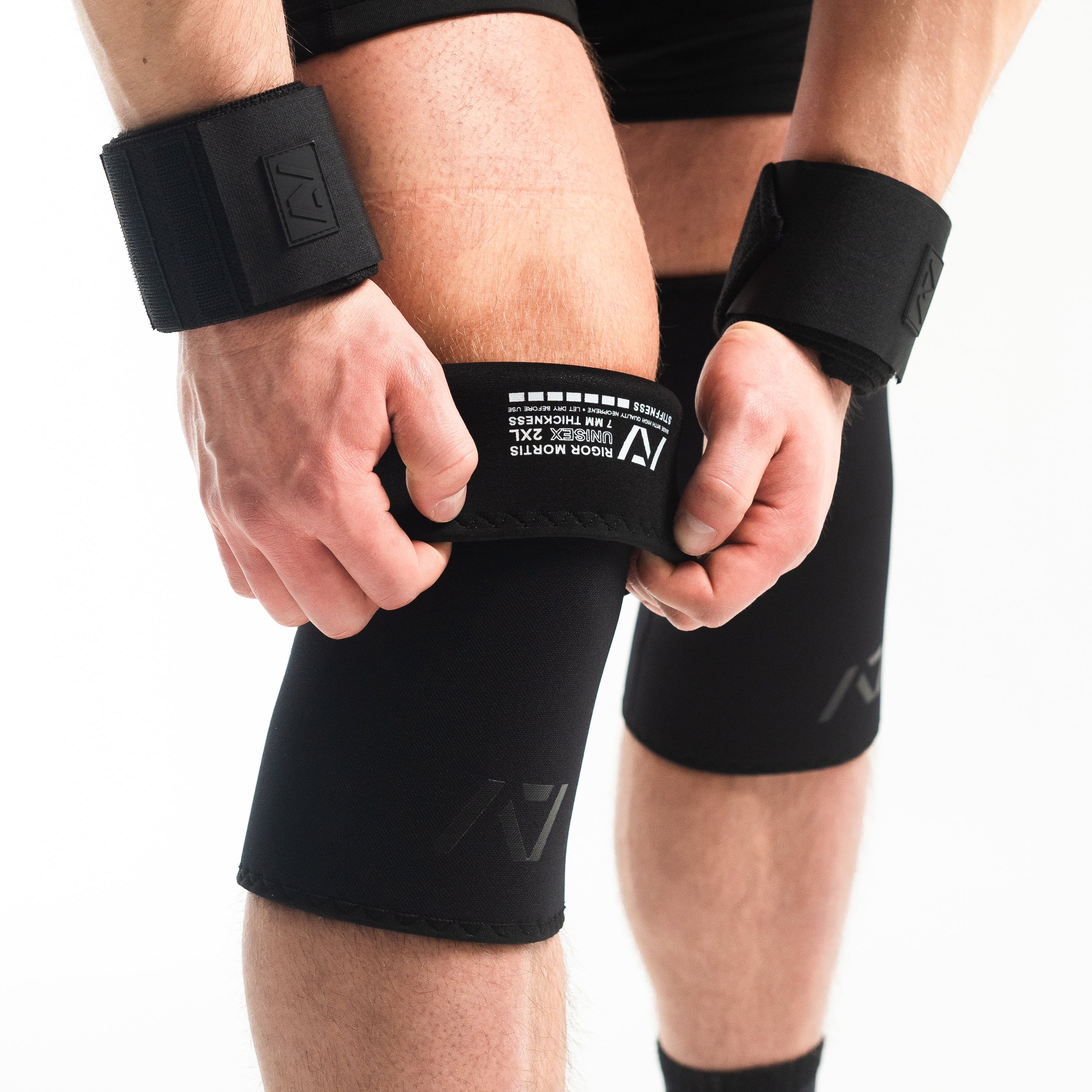 A7 IPF Approved Hourglass Knee Sleeves feature an hourglass-shaped centre taper fit to help provide knee compression while maintaining proper tightness around the calf and quad, offered in three stiffnesses (Flexi, Stiff and Rigor Mortis). Shop the full A7 Powerlifting IPF Approved Equipment collection. The IPF Approved Kit includes Powerlifting Singlet, A7 Meet Shirt, A7 Zebra Wrist Wraps and A7 Deadlift Socks. All A7 Powerlifting Equipment shipping to UK, Norway, Switzerland and Iceland.