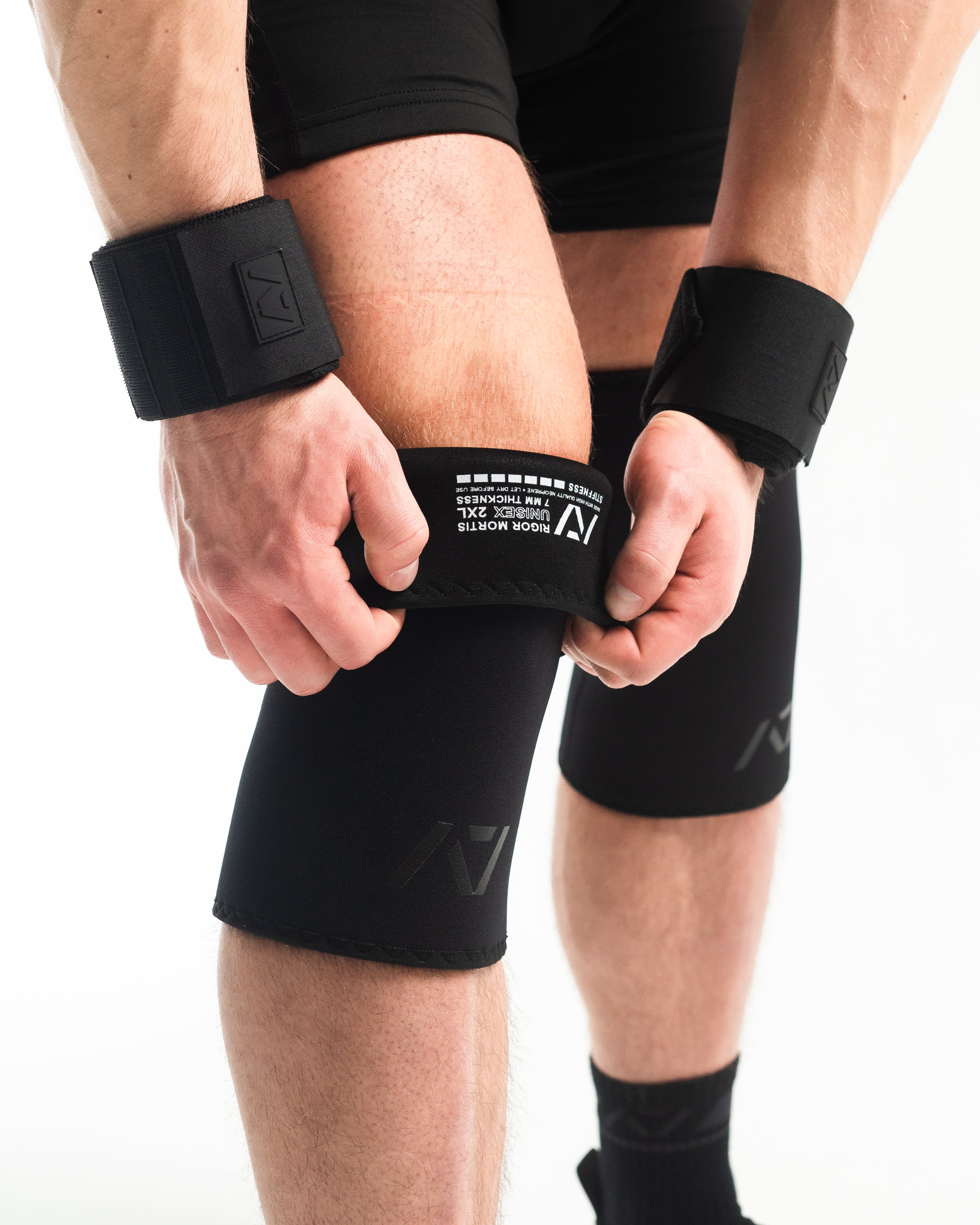 A7 IPF Approved Hourglass Knee Sleeves feature an hourglass-shaped centre taper fit to help provide knee compression while maintaining proper tightness around the calf and quad, offered in three stiffnesses (Flexi, Stiff and Rigor Mortis). Shop the full A7 Powerlifting IPF Approved Equipment collection. The IPF Approved Kit includes Powerlifting Singlet, A7 Meet Shirt, A7 Zebra Wrist Wraps and A7 Deadlift Socks. All A7 Powerlifting Equipment shipping to UK, Norway, Switzerland and Iceland.