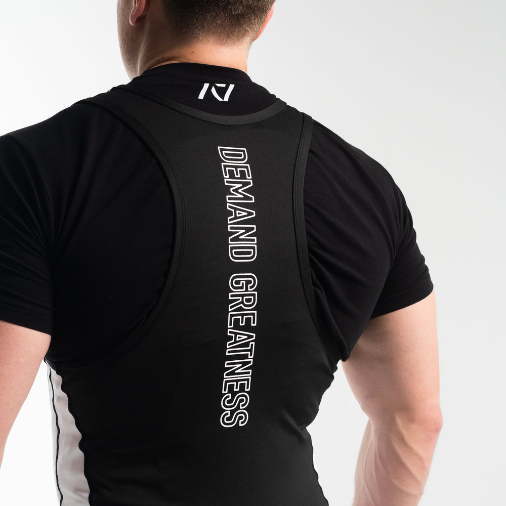 
                      
                        A7 IPF Approved Domino Luno singlet features extra lat mobility, side panel stitching to guide the squat depth level and curved panel design for a slimming look. The Women's cut singlet features a tapered waist and additional quad room. The IPF Approved Kit includes Luno Powerlifting Singlet, A7 Meet Shirt, A7 Zebra Wrist Wraps, A7 Deadlift Socks, Hourglass Knee Sleeves (Stiff Knee Sleeves and Rigor Mortis Knee Sleeves). All A7 Powerlifting Equipment shipping to UK, Norway, Switzerland and Iceland.
                      
                    