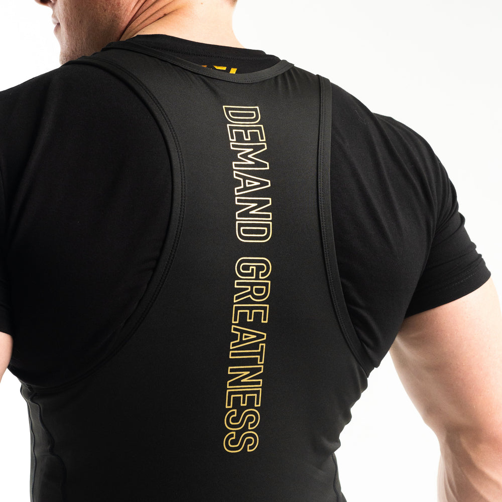 
                      
                        A7 IPF Approved Gold Standard Luno singlet features extra lat mobility, side panel stitching to guide the squat depth level and curved panel design for a slimming look. The Women's cut singlet features a tapered waist and additional quad room. The IPF Approved Kit includes Luno Powerlifting Singlet, A7 Meet Shirt, A7 Zebra Wrist Wraps, A7 Deadlift Socks, Hourglass Knee Sleeves (Stiff Knee Sleeves and Rigor Mortis Knee Sleeves). All A7 Powerlifting Equipment shipping to UK, Norway, Switzerland and Iceland.
                      
                    