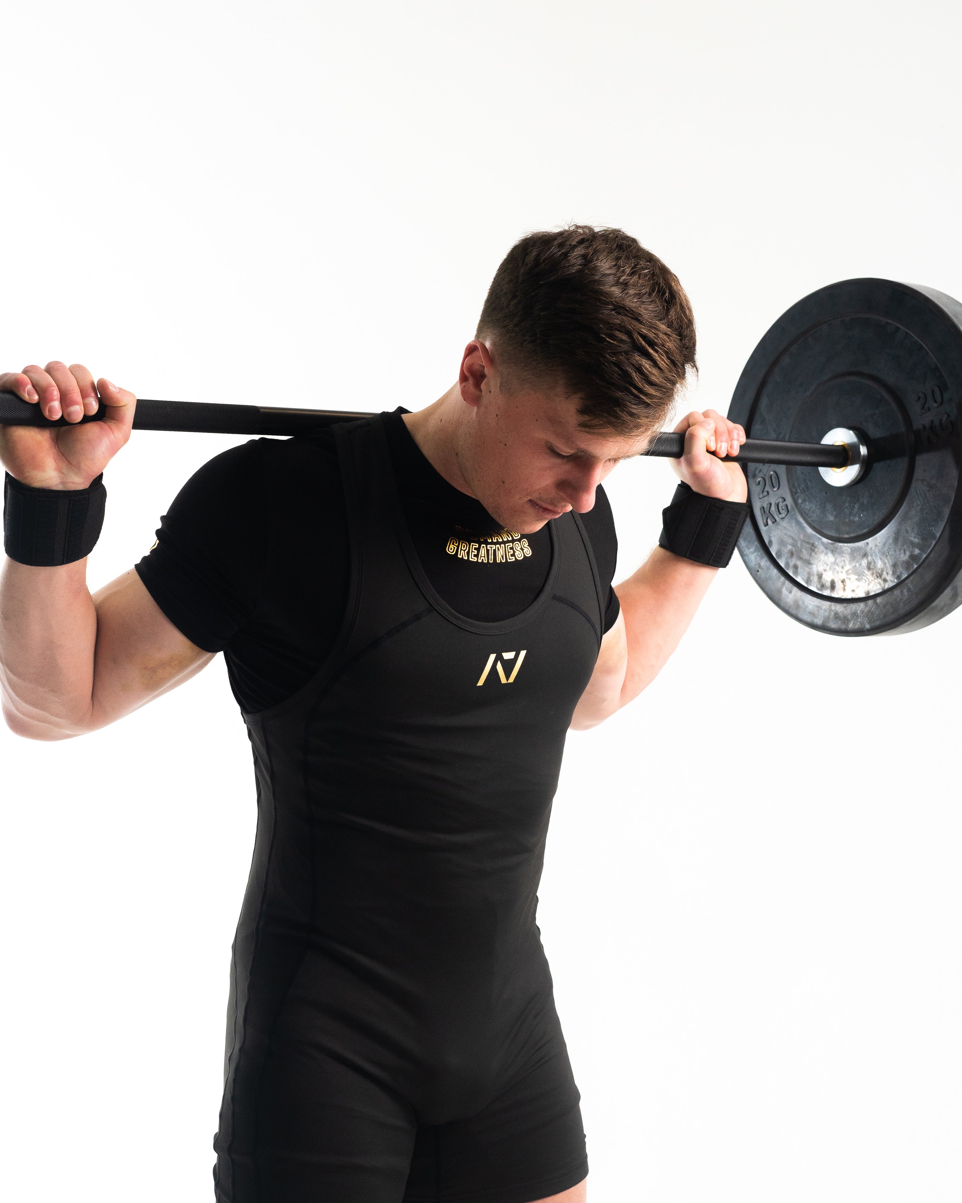 A7 IPF Approved Gold Standard Luno singlet features extra lat mobility, side panel stitching to guide the squat depth level and curved panel design for a slimming look. The Women's cut singlet features a tapered waist and additional quad room. The IPF Approved Kit includes Luno Powerlifting Singlet, A7 Meet Shirt, A7 Zebra Wrist Wraps, A7 Deadlift Socks, Hourglass Knee Sleeves (Stiff Knee Sleeves and Rigor Mortis Knee Sleeves). All A7 Powerlifting Equipment shipping to UK, Norway, Switzerland and Iceland.