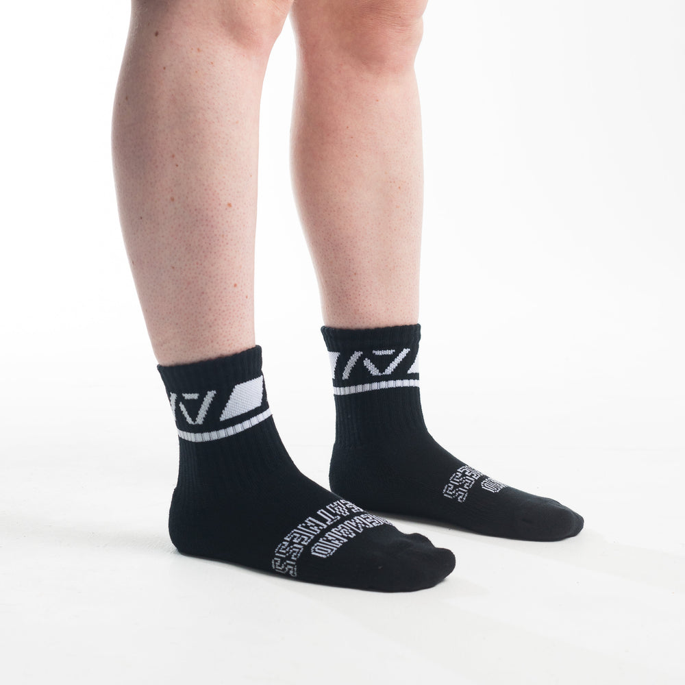 
                      
                        A7 Domino Crew socks showcase gold logos and let your energy show on the platform, in your training or while out and about. The IPF Approved Stealth Meet Kit includes Powerlifting Singlet, A7 Meet Shirt, A7 Zebra Wrist Wraps, A7 Deadlift Socks, Hourglass Knee Sleeves (Stiff Knee Sleeves and Rigor Mortis Knee Sleeves). All A7 Powerlifting Equipment shipping to UK, Norway, Switzerland and Iceland.
                      
                    