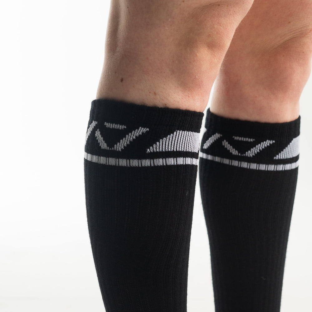 
                      
                        A7 Domino Deadlift socks are designed specifically for pulls and keep your shins protected from scrapes. A7 deadlift socks are a perfect pair to wear in training or powerlifting competition. The IPF Approved Kit includes Powerlifting Singlet, A7 Meet Shirt, A7 Zebra Wrist Wraps, A7 Deadlift Socks, Hourglass Knee Sleeves (Stiff Knee Sleeves and Rigor Mortis Knee Sleeves). All A7 Powerlifting Equipment shipping to UK, Norway, Switzerland and Iceland.
                      
                    