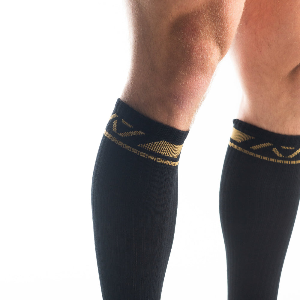 
                      
                        A7 Gold Standard Deadlift socks are designed specifically for pulls and keep your shins protected from scrapes. A7 deadlift socks are a perfect pair to wear in training or powerlifting competition. The IPF Approved Kit includes Powerlifting Singlet, A7 Meet Shirt, A7 Zebra Wrist Wraps, A7 Deadlift Socks, Hourglass Knee Sleeves (Stiff Knee Sleeves and Rigor Mortis Knee Sleeves). All A7 Powerlifting Equipment shipping to UK, Norway, Switzerland and Iceland.
                      
                    