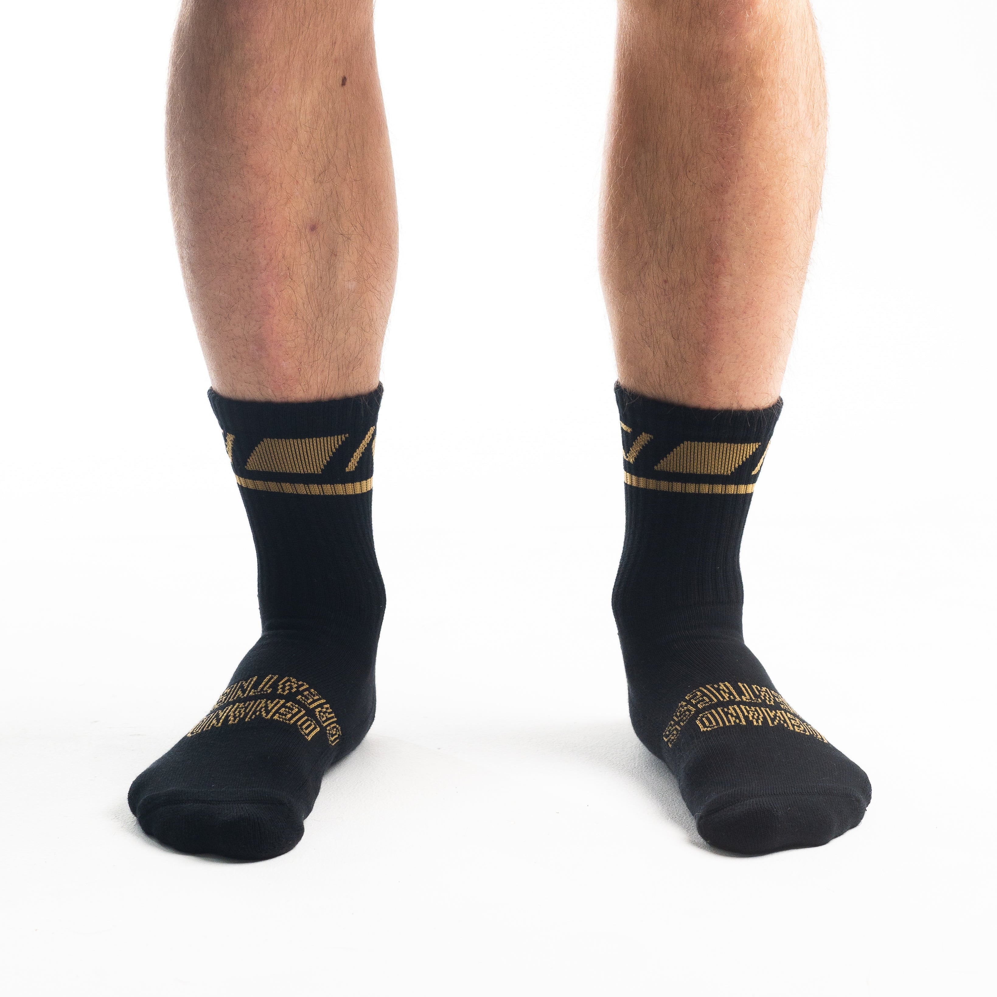 A7 Gold Standard Crew socks showcase gold logos and let your energy show on the platform, in your training or while out and about. The IPF Approved Gold Standard Meet Kit includes Powerlifting Singlet, A7 Meet Shirt, A7 Zebra Wrist Wraps, A7 Deadlift Socks, Hourglass Knee Sleeves (Stiff Knee Sleeves and Rigor Mortis Knee Sleeves). All A7 Powerlifting Equipment shipping to UK, Norway, Switzerland and Iceland.