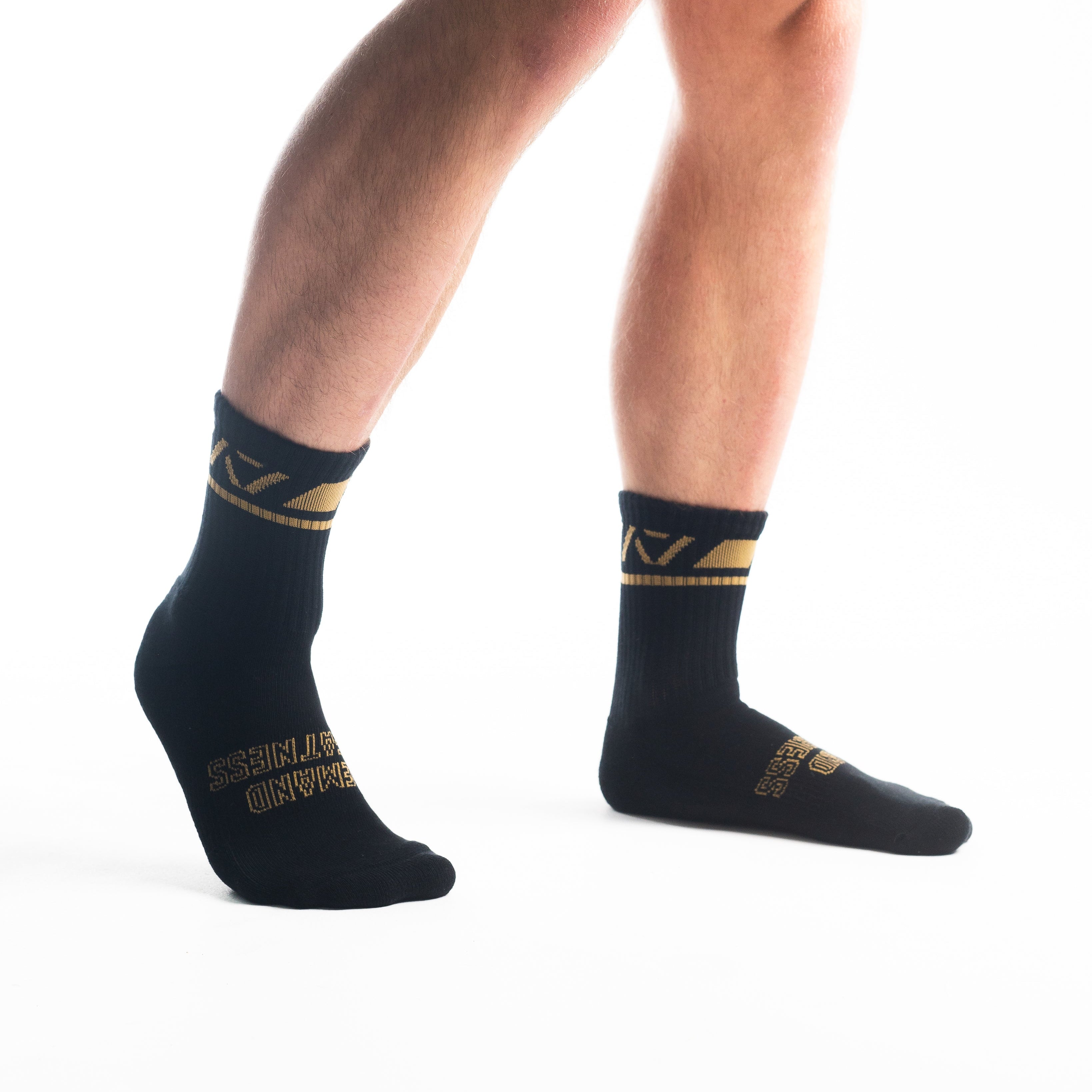 A7 Gold Standard Crew socks showcase gold logos and let your energy show on the platform, in your training or while out and about. The IPF Approved Gold Standard Meet Kit includes Powerlifting Singlet, A7 Meet Shirt, A7 Zebra Wrist Wraps, A7 Deadlift Socks, Hourglass Knee Sleeves (Stiff Knee Sleeves and Rigor Mortis Knee Sleeves). All A7 Powerlifting Equipment shipping to UK, Norway, Switzerland and Iceland.