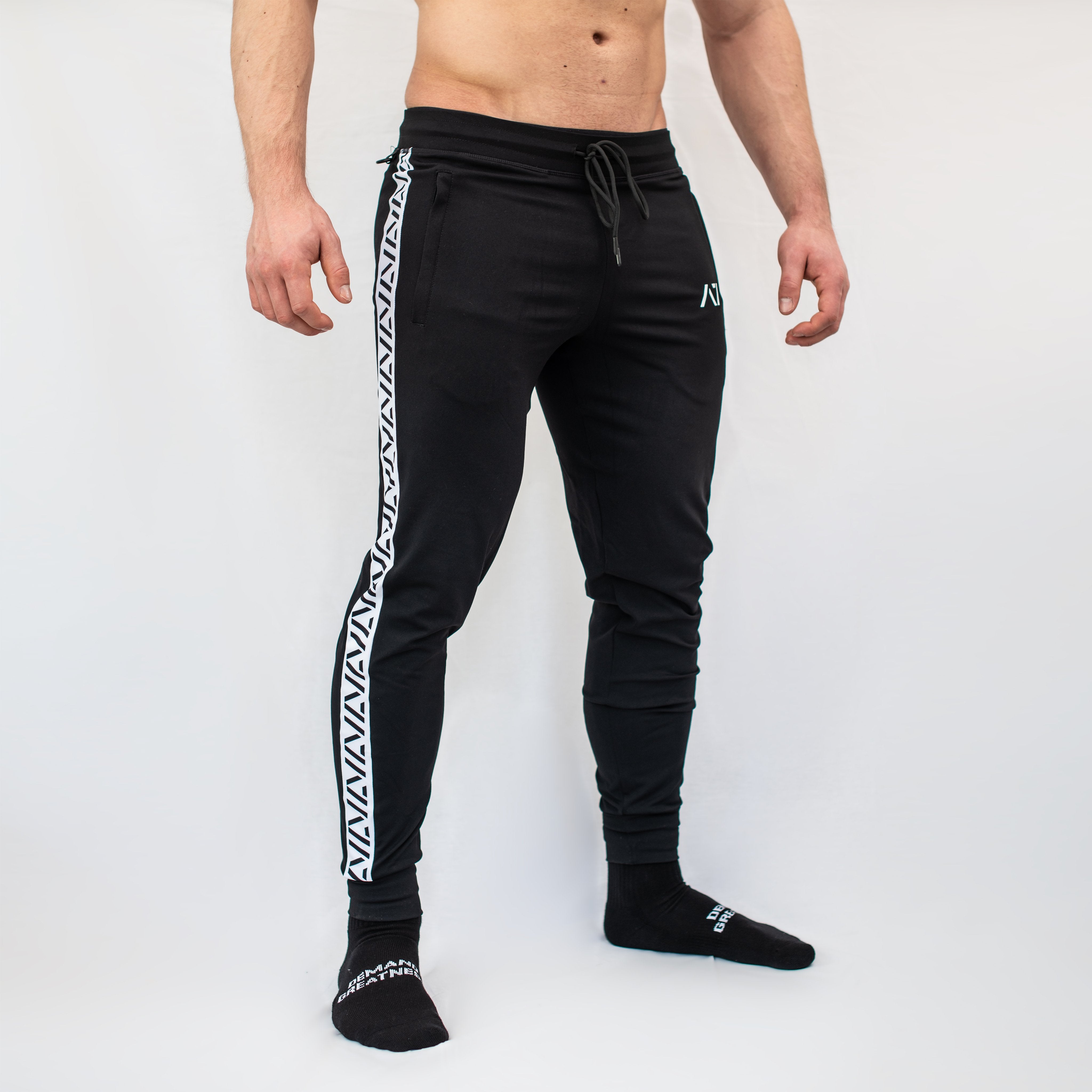 Defy joggers are just as comfortable in the gym as they are going out. These are made with premium moisture-wicking 4-way-stretch material for greater range of motion.  These are a great fit for both men and women.