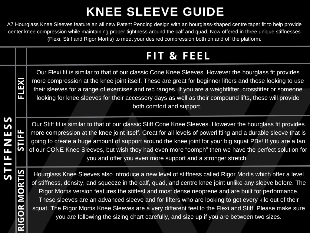 Hourglass Knee Sleeves - IPF Approved - Shadow Stone