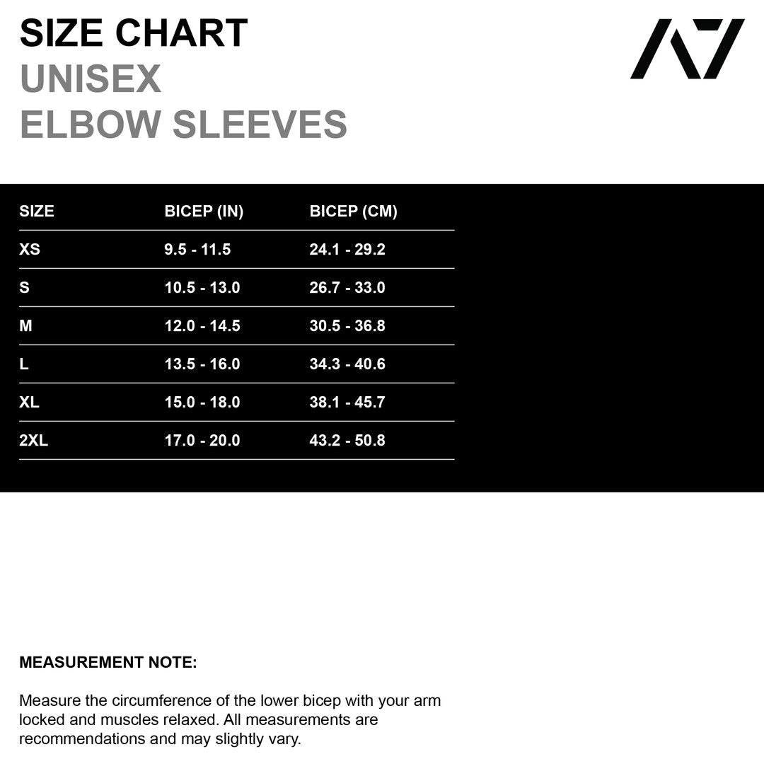 A7 7mm Elbow Sleeves - Black