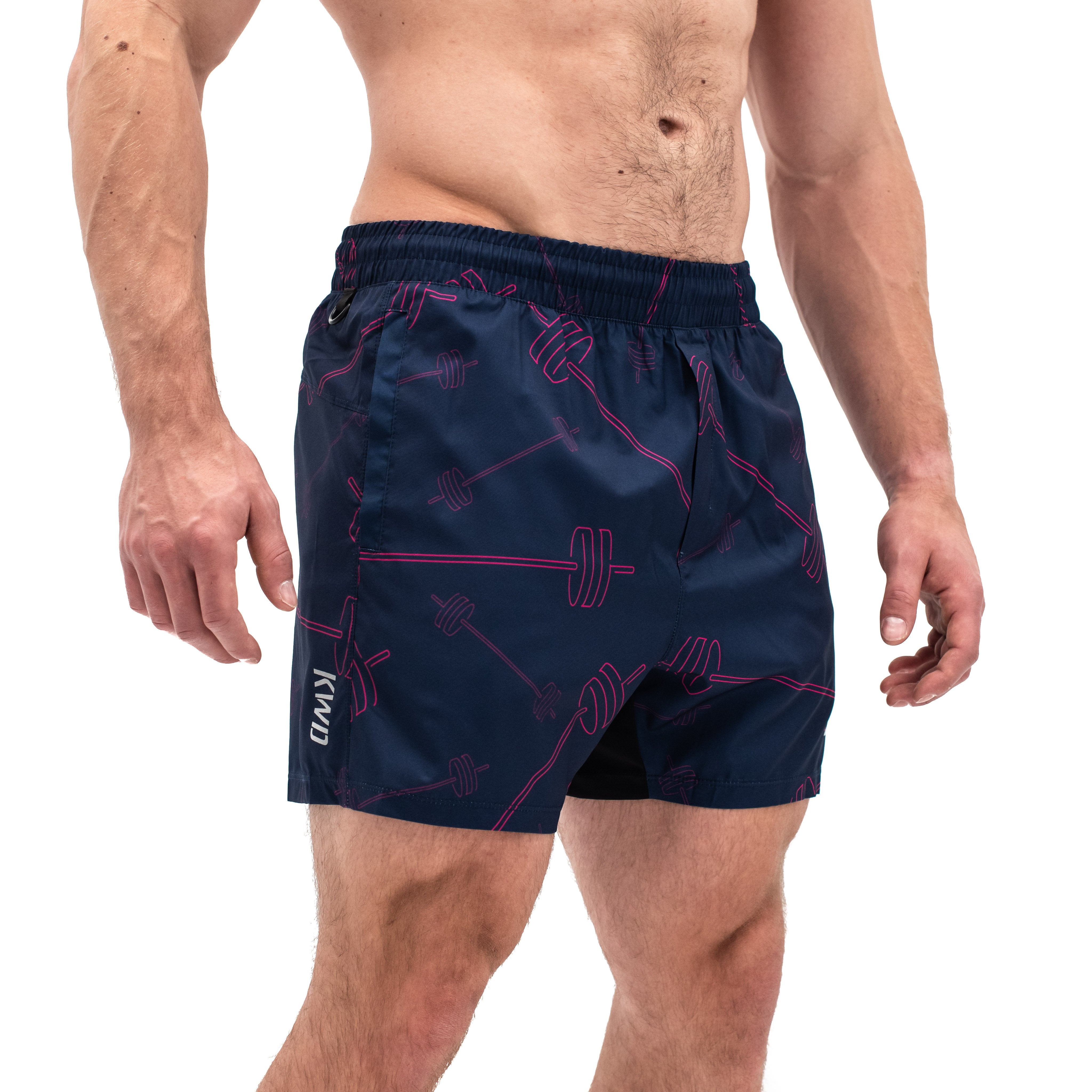 Have you ever squatted in shorts and realised that they may be too tight on you at the bottom of a squat? We have solved this problem with A7 Centre-stretch Squat Shorts. The shorts are made with stretchy fabric in between legs so you are never constricted during your squat. KWD shorts have a shorter inseam and are designed to show off your quads (KWaDs).