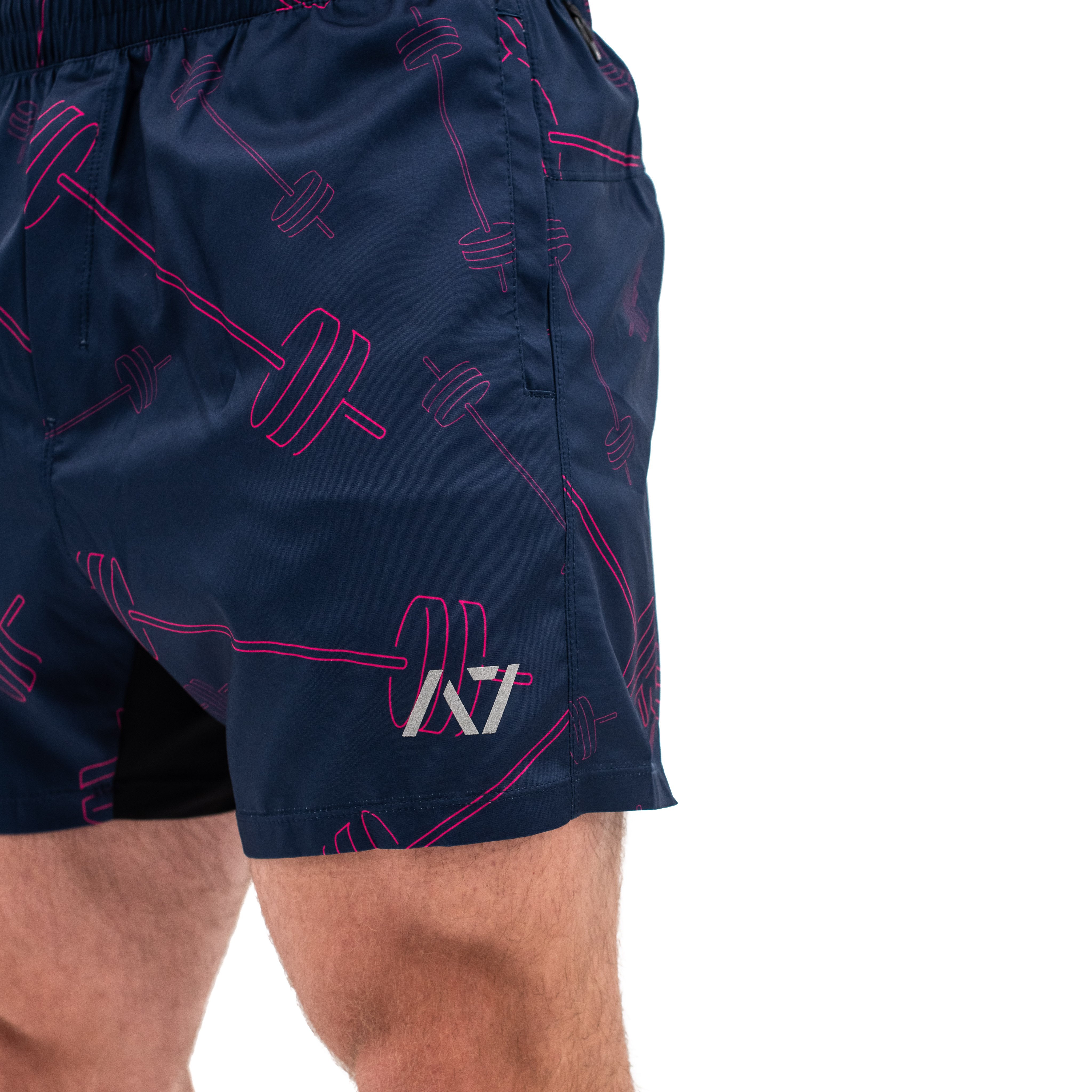 Have you ever squatted in shorts and realised that they may be too tight on you at the bottom of a squat? We have solved this problem with A7 Centre-stretch Squat Shorts. The shorts are made with stretchy fabric in between legs so you are never constricted during your squat. KWD shorts have a shorter inseam and are designed to show off your quads (KWaDs).