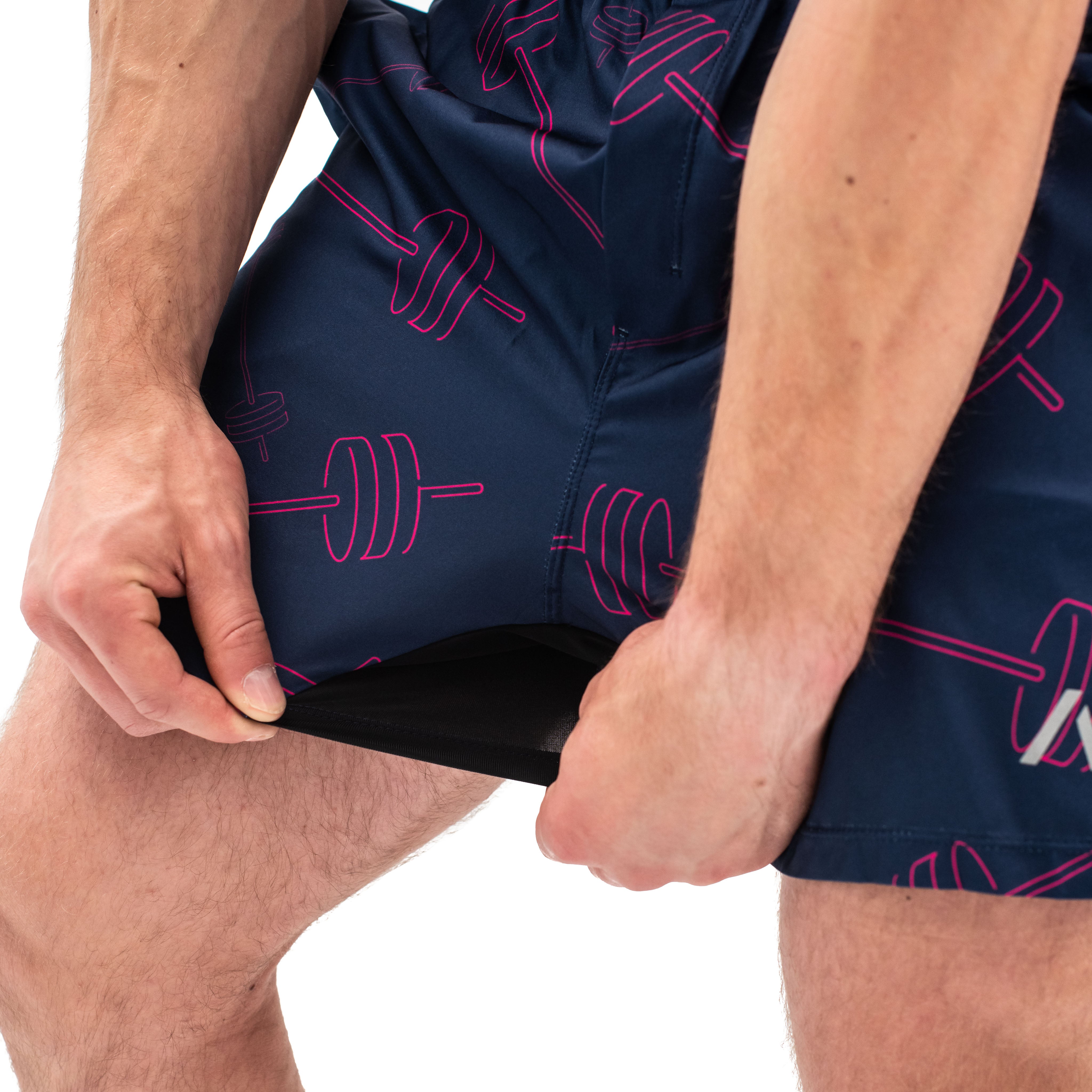 Have you ever squatted in shorts and realised that they may be too tight on you at the bottom of a squat? We have solved this problem with A7 Centre-stretch Squat Shorts. The shorts are made with stretchy fabric in between legs so you are never constricted during your squat. KWD shorts have a shorter inseam and are designed to show off your quads (KWaDs).