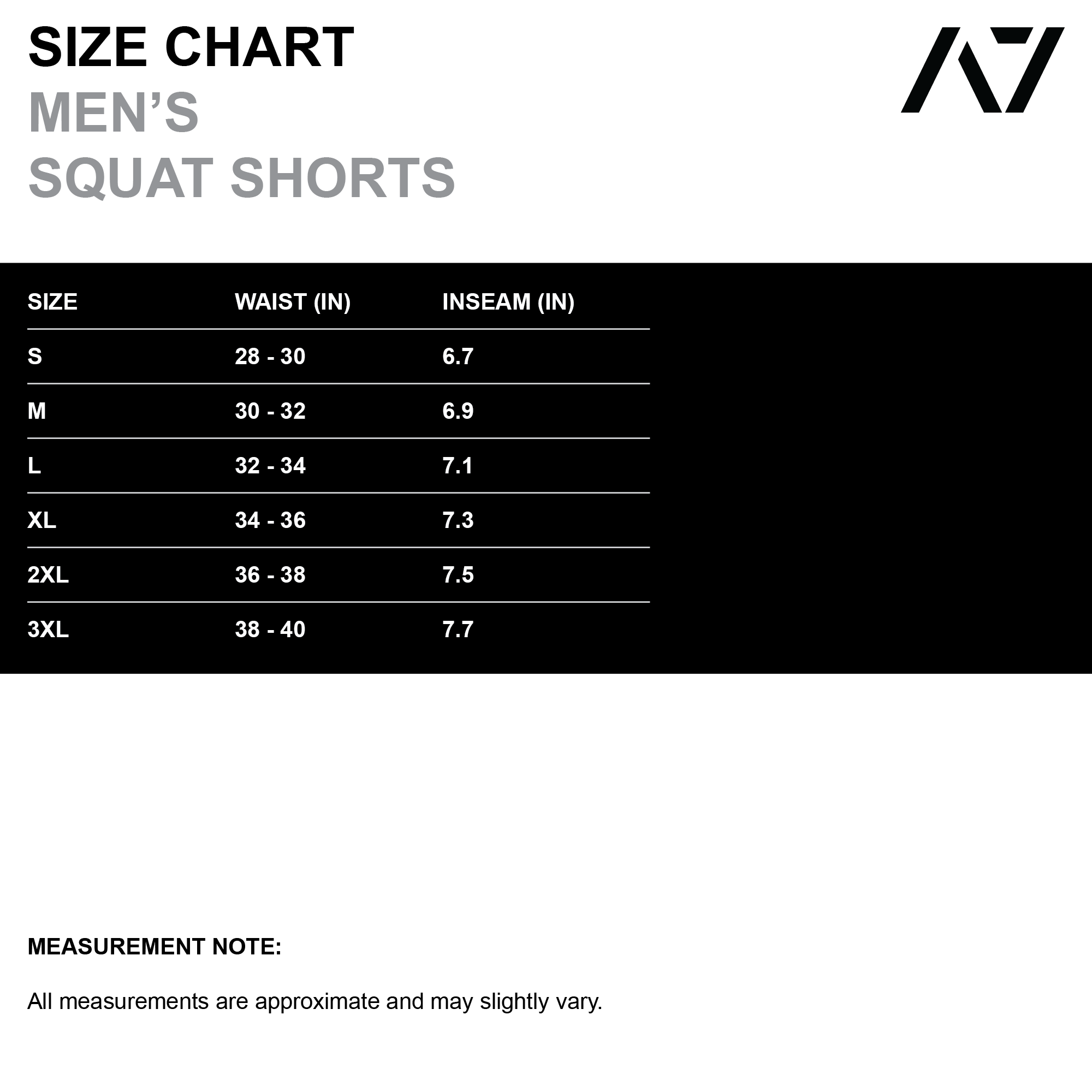 Have you ever squatted in shorts and realised that they may be too tight on you at the bottom of a squat? We have solved this problem with A7 Centre-stretch Squat Shorts. The shorts are made with stretchy fabric in between legs so you are never constricted during your squat.