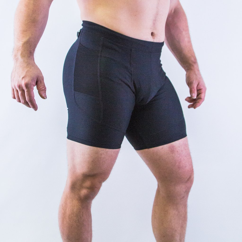 A7 OX compression shorts are perfect for training at a hot gym and even going for a jog outside. The shorts are made out of soft yet moisture-wicking fabric that allows for ultimate performance. A cell phone pocket and a key clip are added to make sure you have your valuables with you at all times. Shipping to UK and Europe.